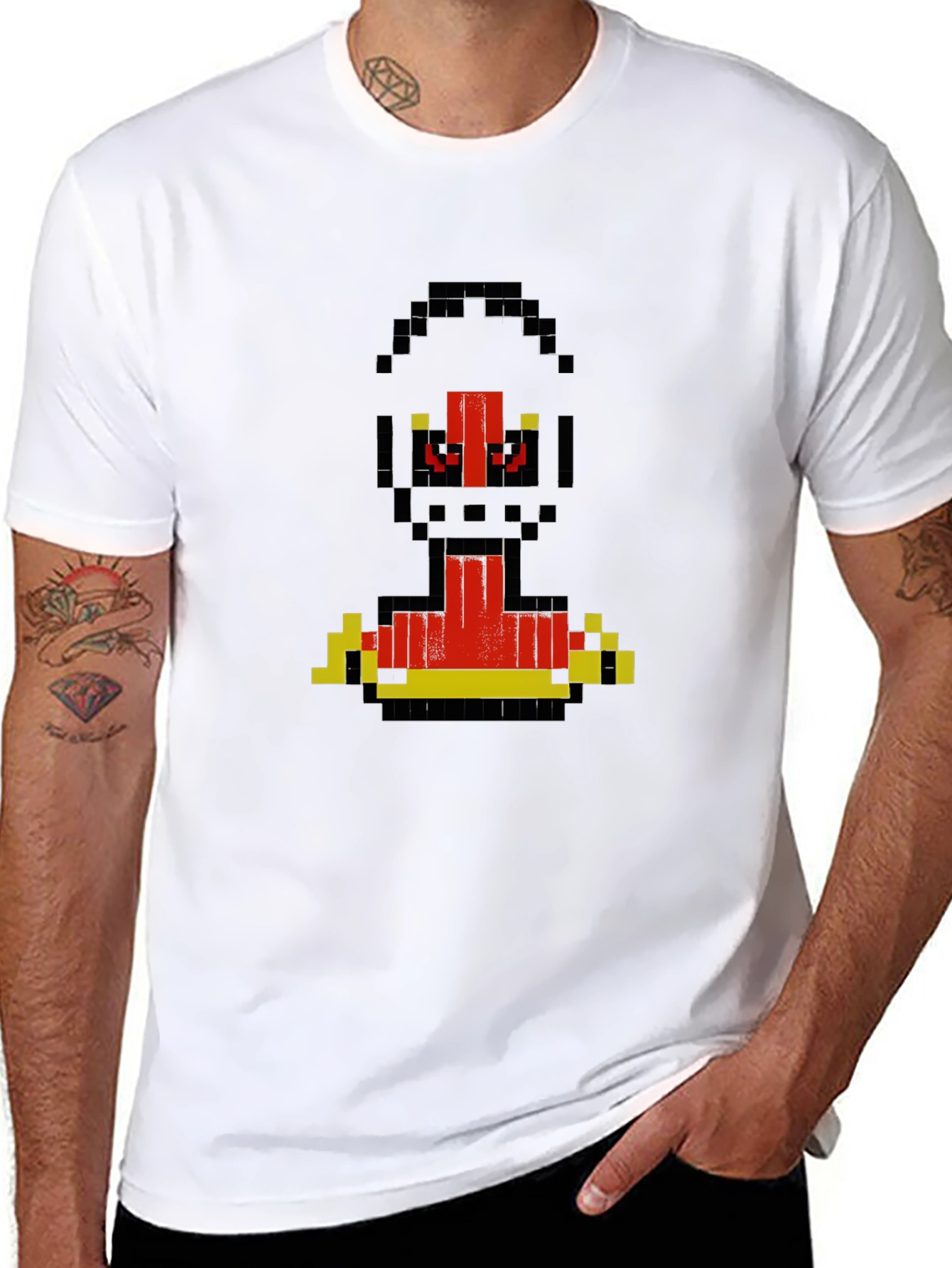 Pixel Art Villain Graphic Tee