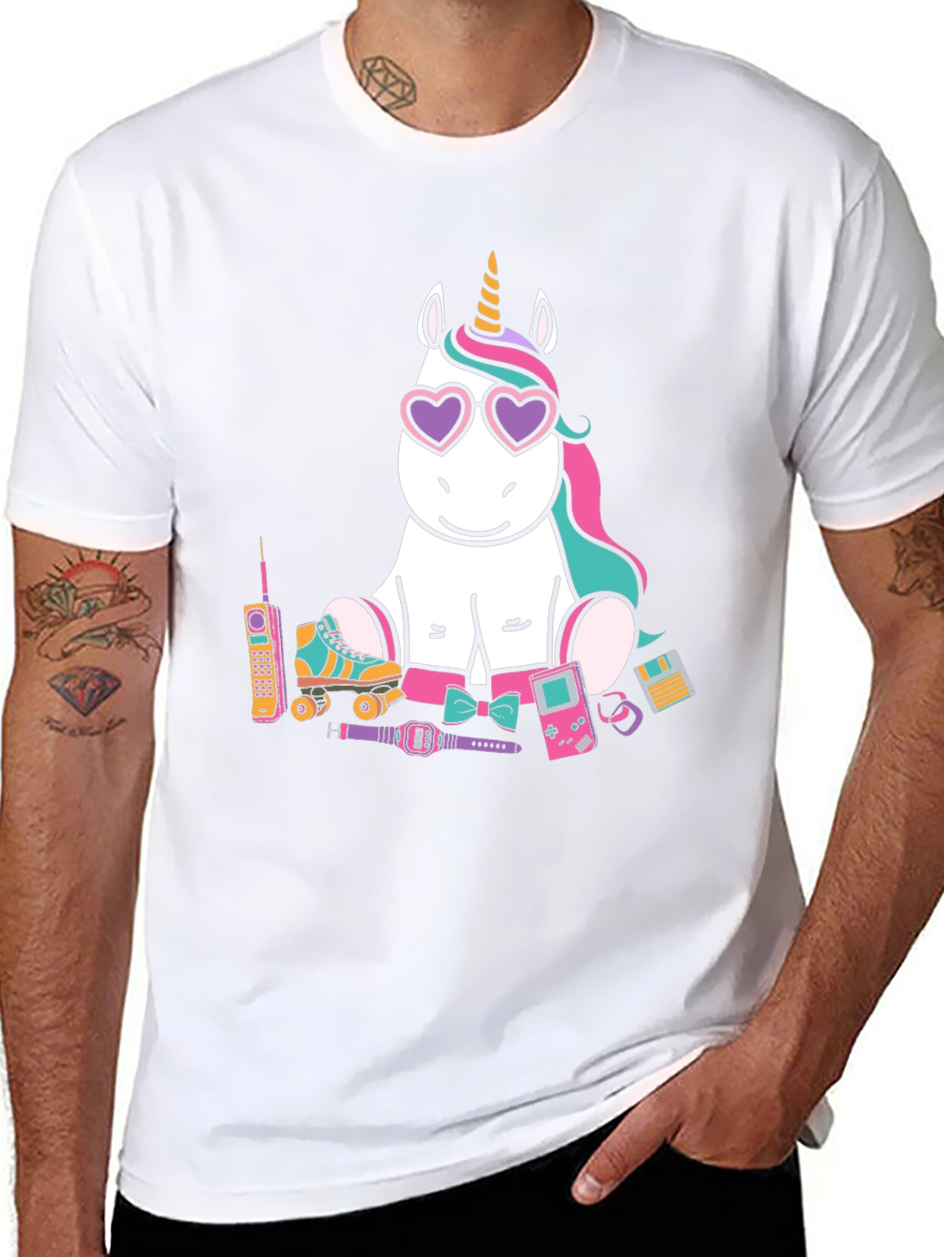 Retro 90s Unicorn Graphic T-Shirt