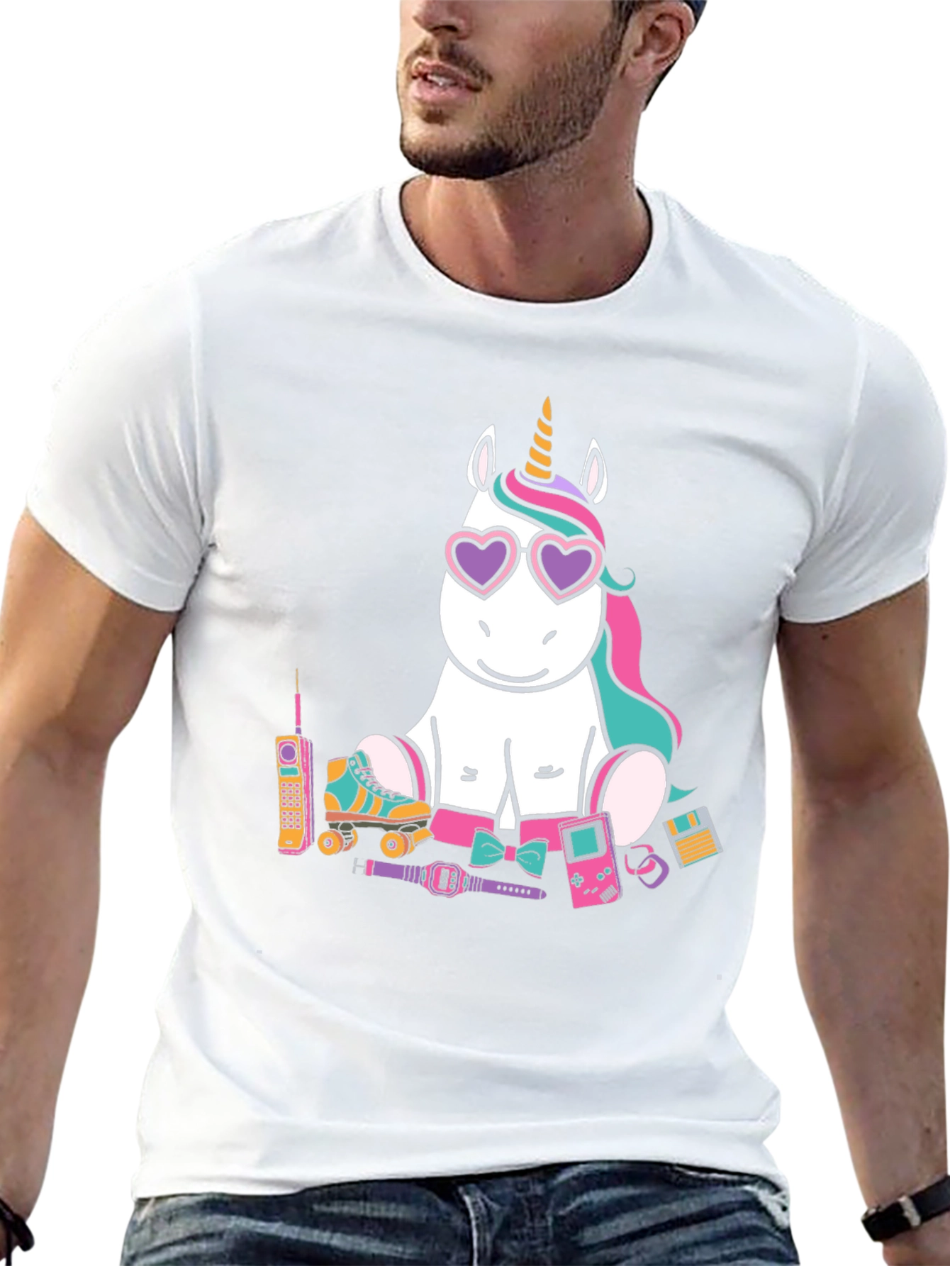 Retro 90s Unicorn Graphic T-Shirt