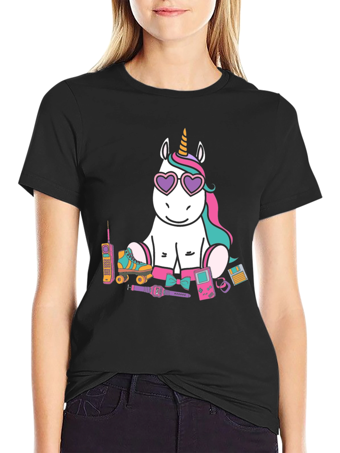 Retro 90s Unicorn Graphic T-Shirt