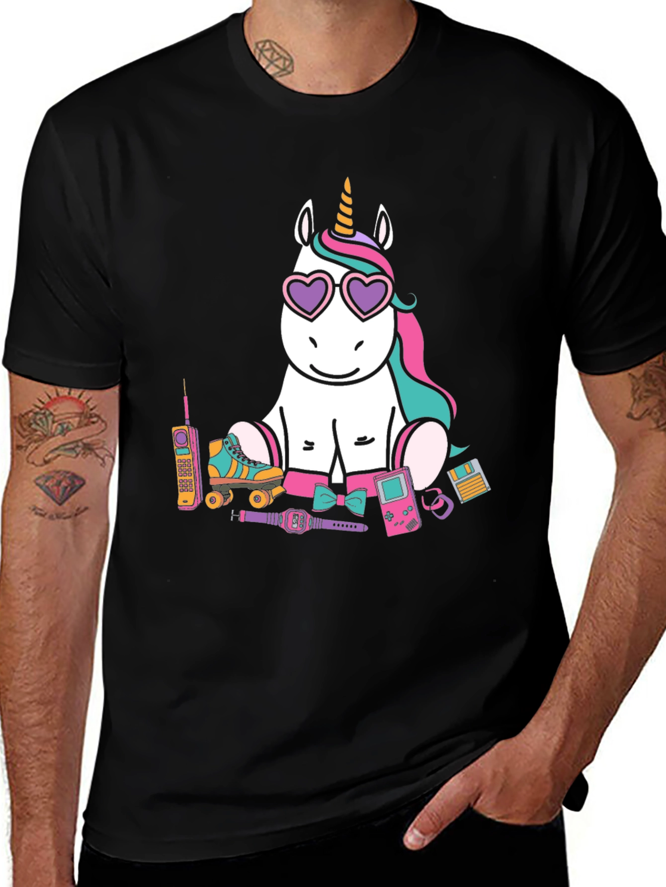 Retro 90s Unicorn Graphic T-Shirt