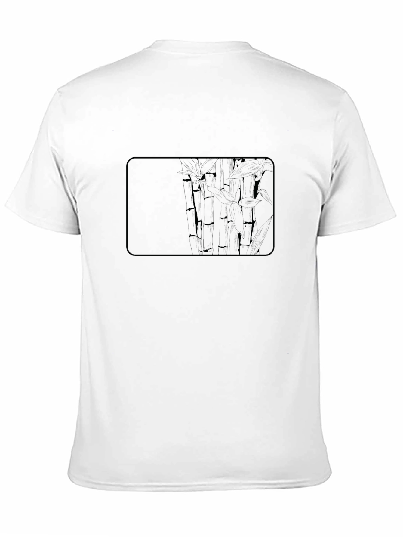 Bamboo Silhouette Graphic Black T-Shirt