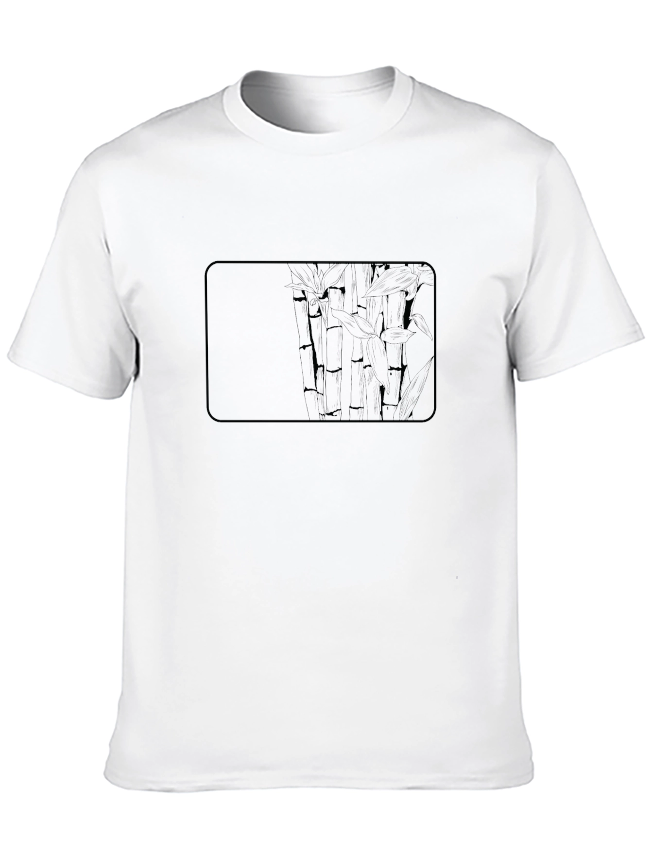 Bamboo Silhouette Graphic Black T-Shirt