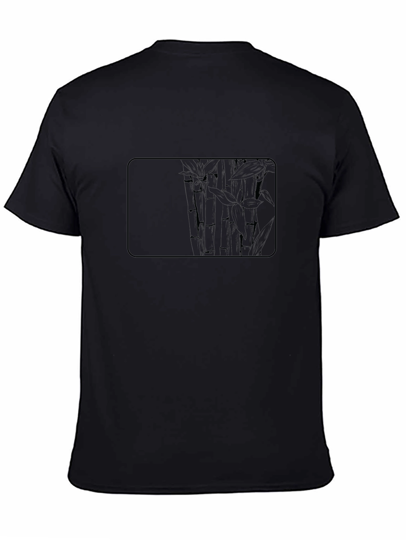 Bamboo Silhouette Graphic Black T-Shirt