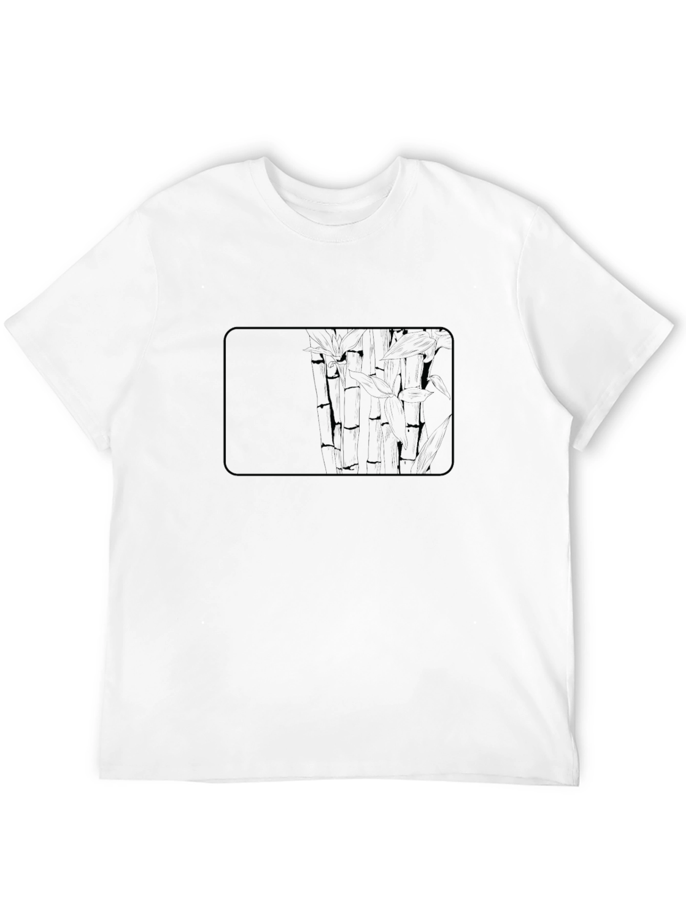 Bamboo Silhouette Graphic Black T-Shirt