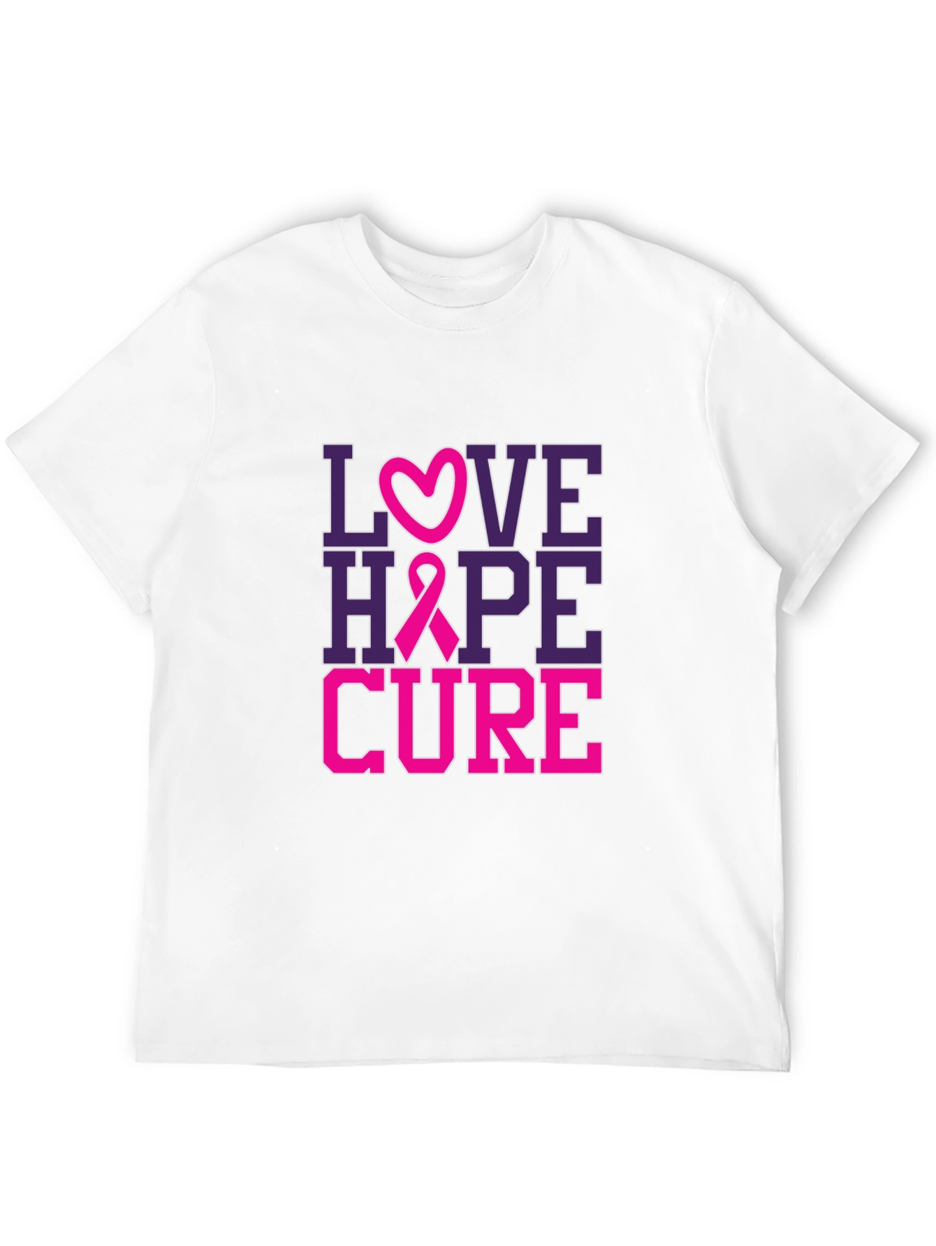 Love Hope Cure Breast Cancer Awareness T-Shirt