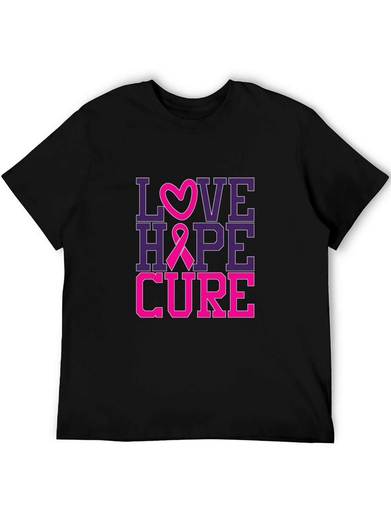 Love Hope Cure Breast Cancer Awareness T-Shirt
