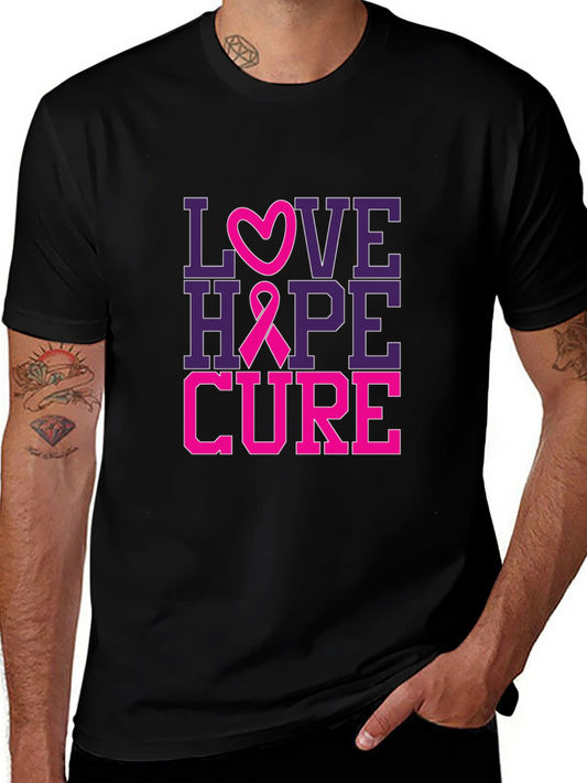 Love Hope Cure Breast Cancer Awareness T-Shirt