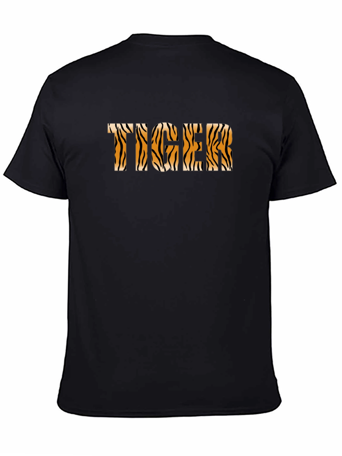 Tiger Print Black T-Shirt