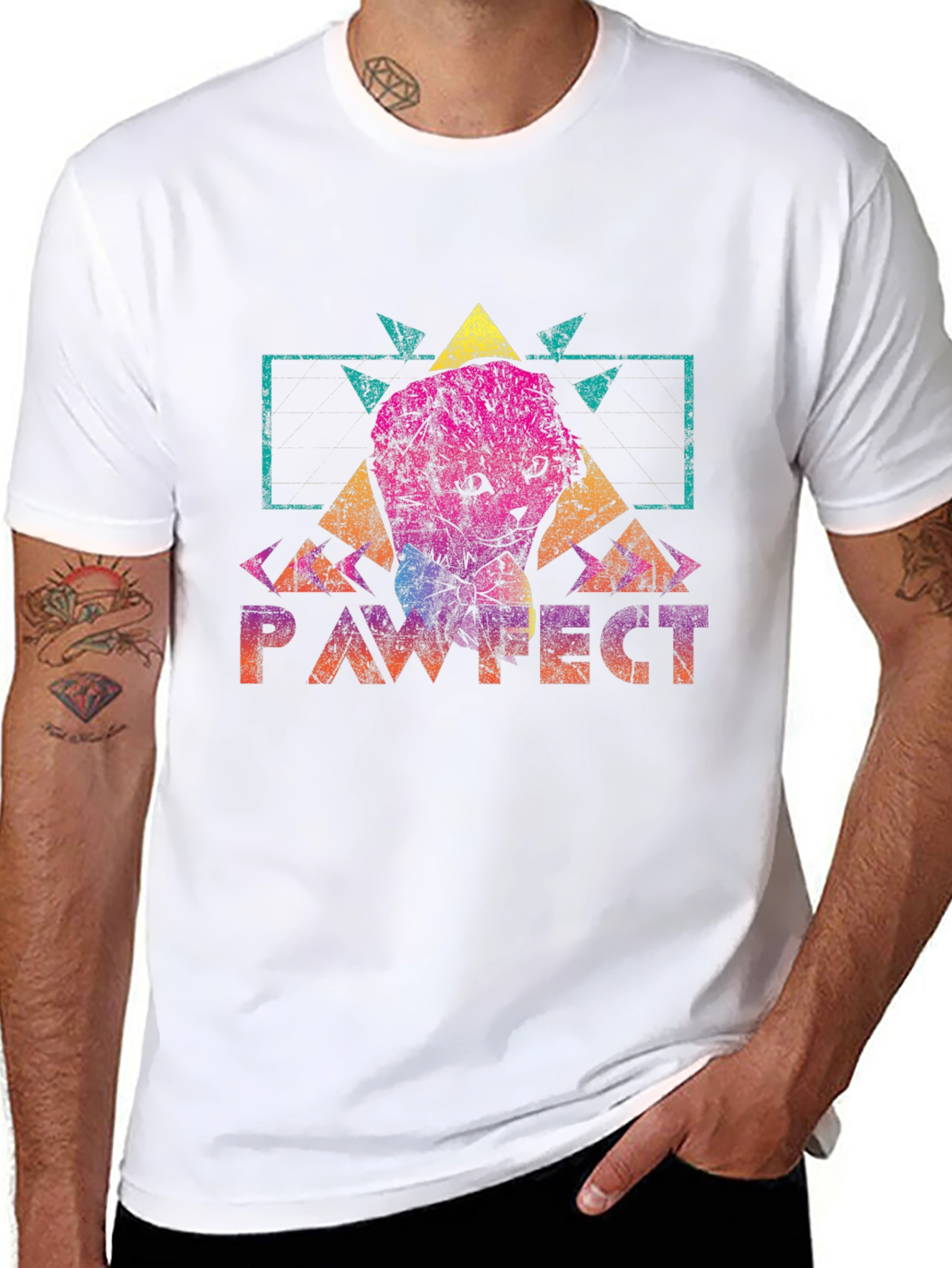 Pawfect Graphic Tee - Retro Style