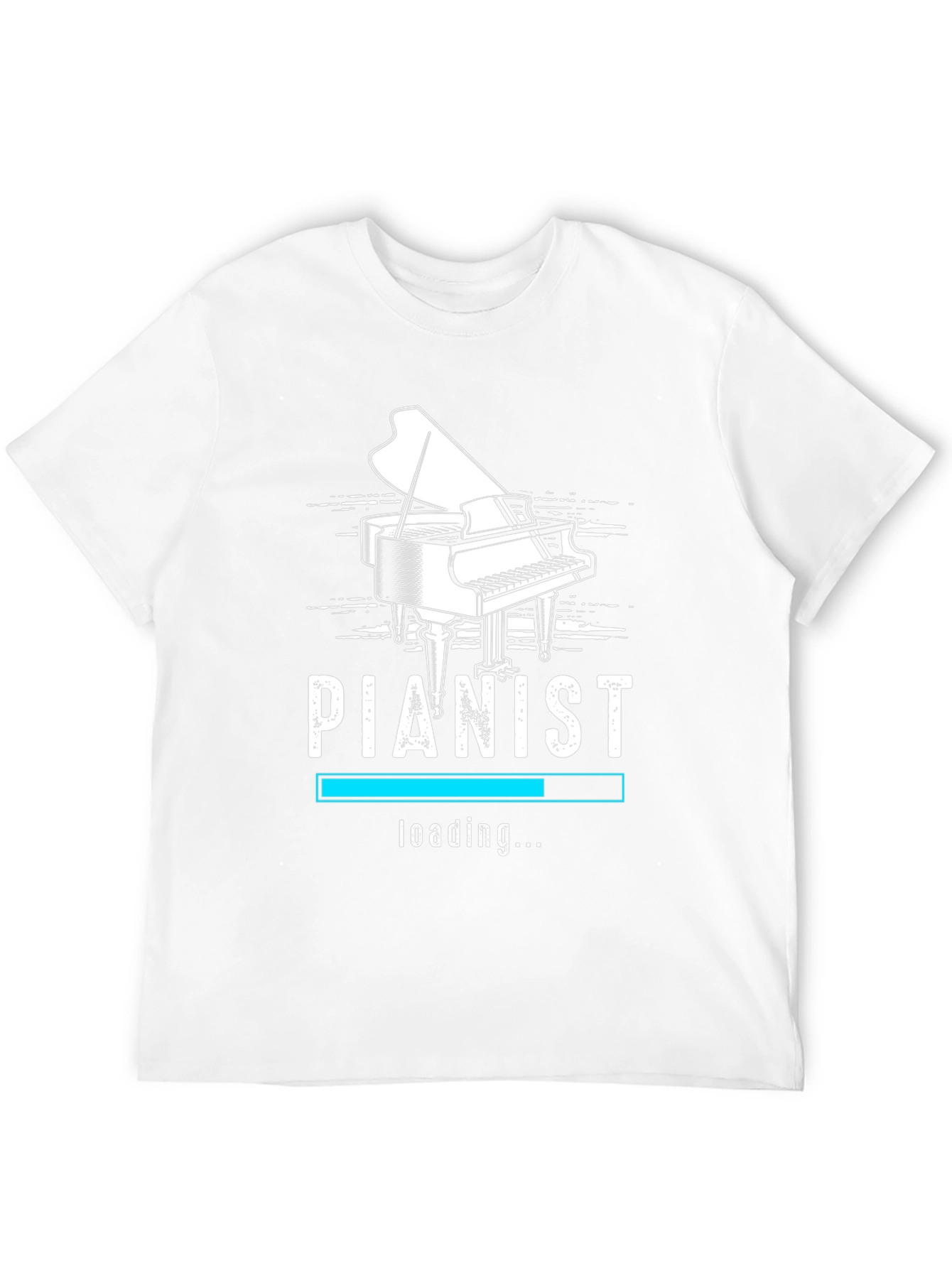 Pianist Loading Black Graphic T-Shirt