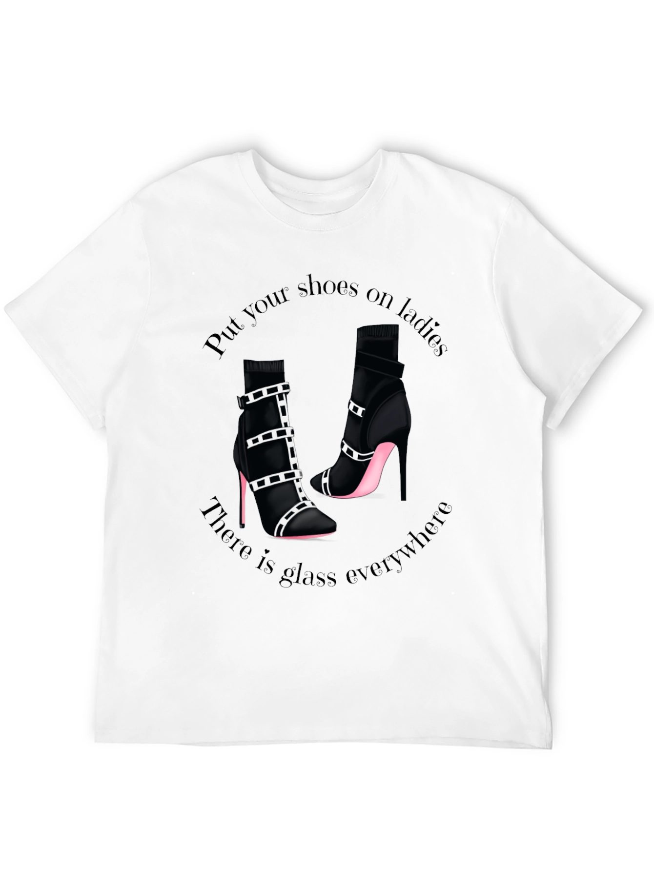 Stylish Glass Everywhere Graphic T-Shirt