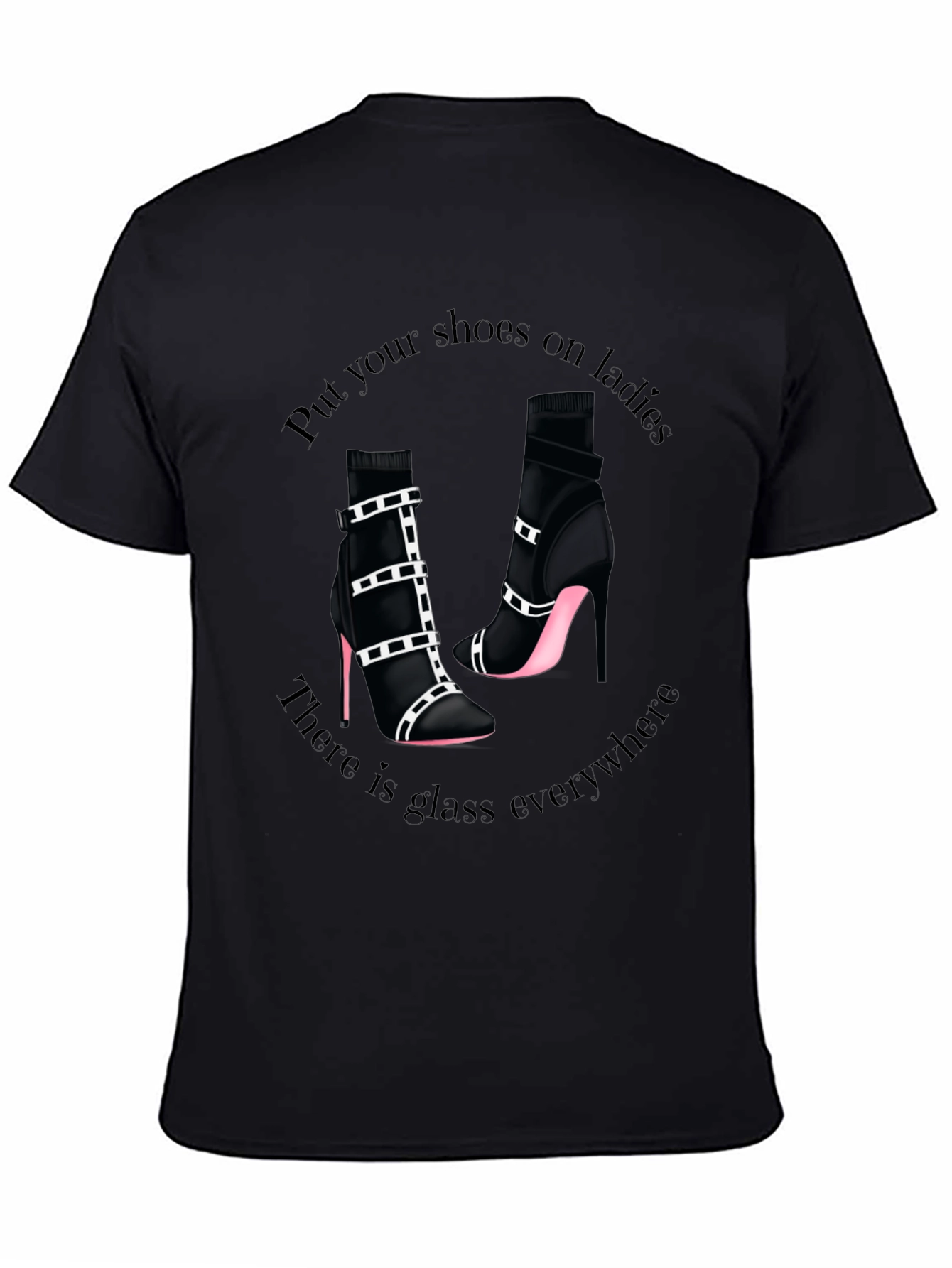 Stylish Glass Everywhere Graphic T-Shirt