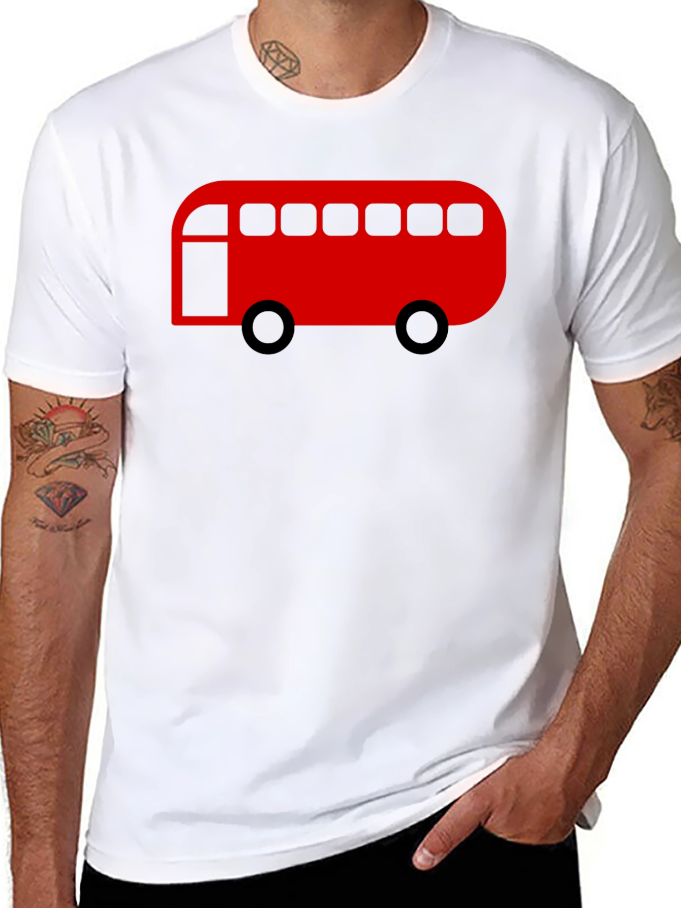 London Bus T-Shirt - Bold Red Bus Graphic Tee