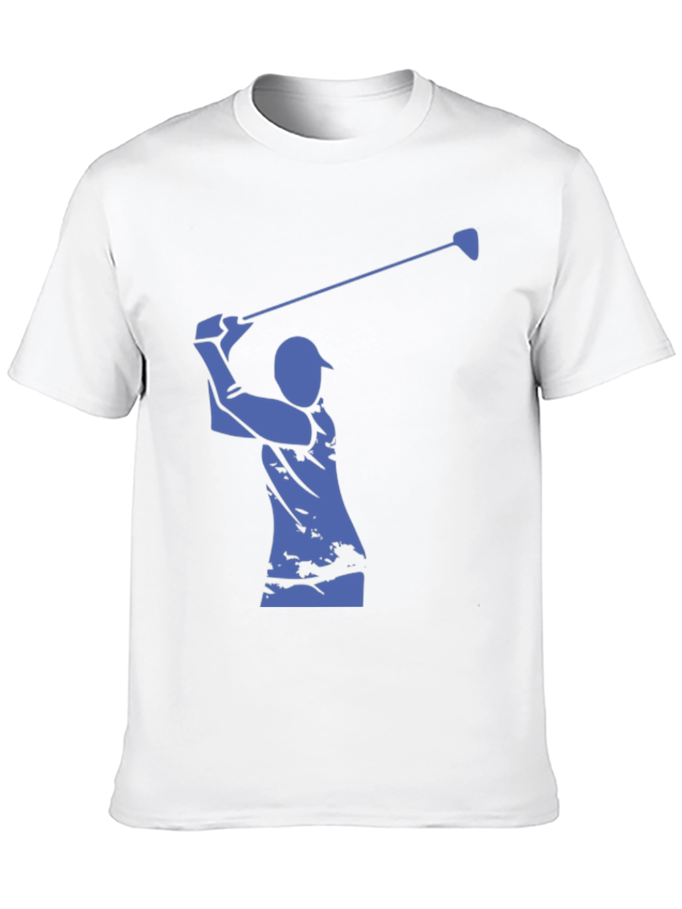 Golfer Silhouette Graphic Tee - Classic Black Cotton Shirt