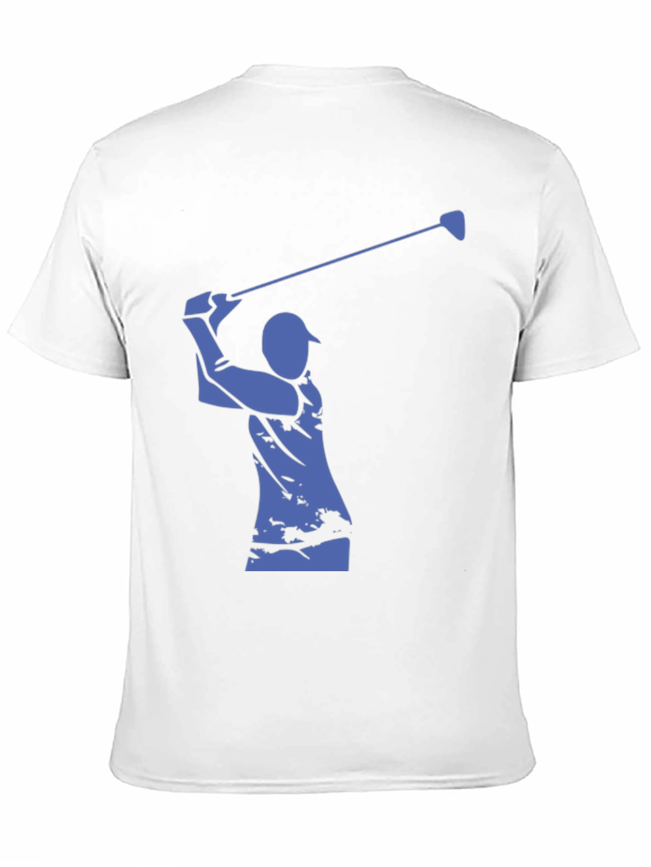 Golfer Silhouette Graphic Tee - Classic Black Cotton Shirt