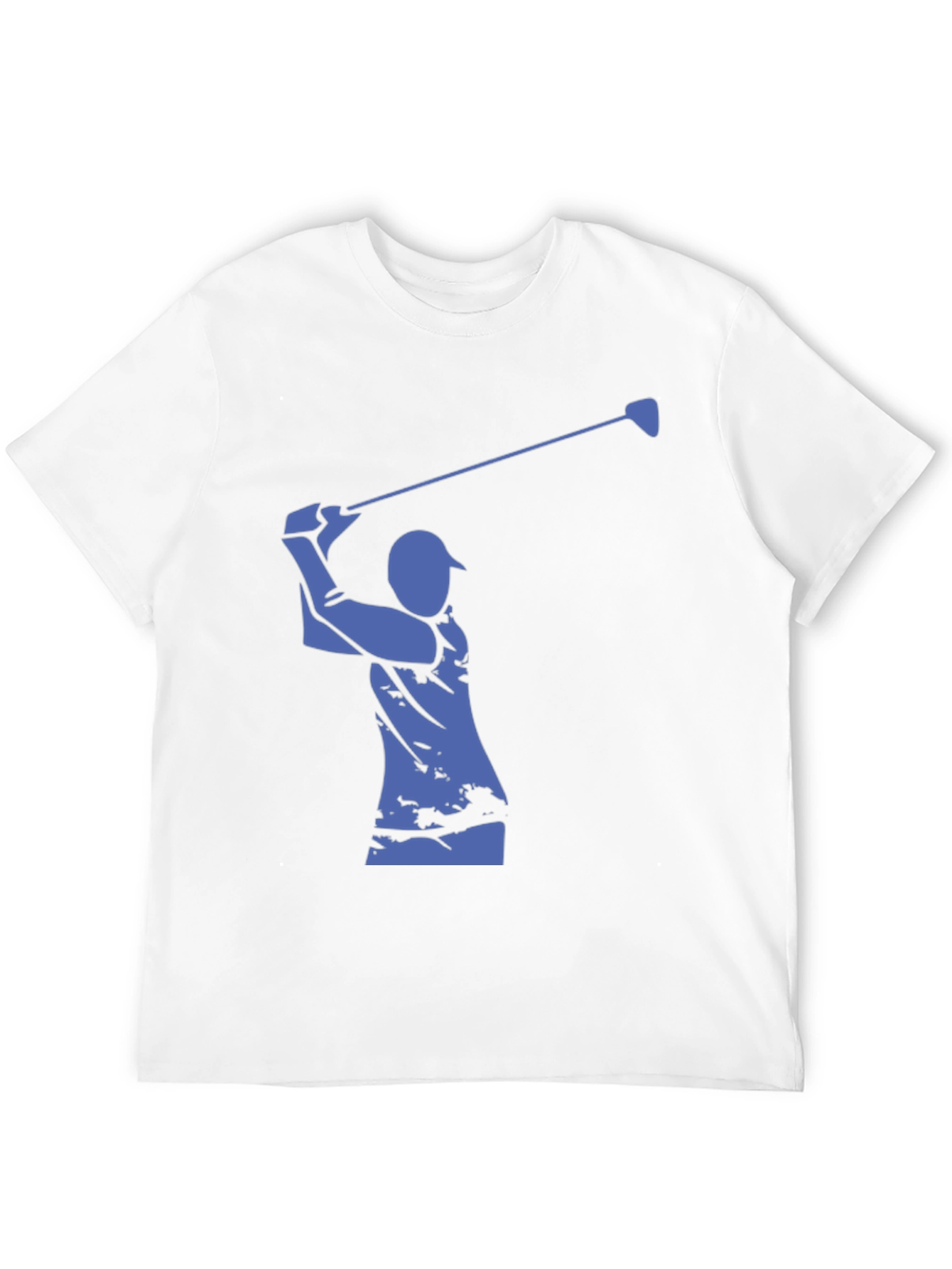 Golfer Silhouette Graphic Tee - Classic Black Cotton Shirt