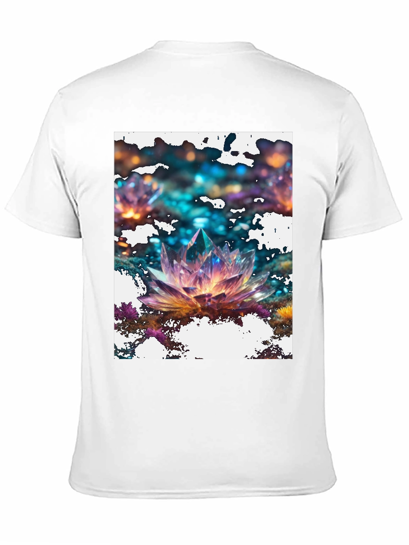 Crystal Lotus Graphic Tee - Mens Black T-Shirt