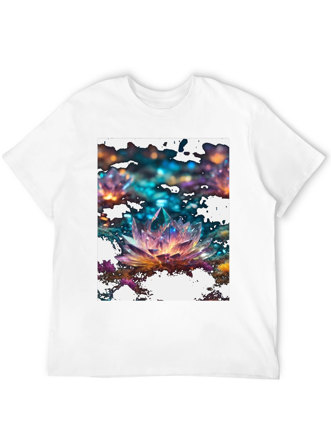 Crystal Lotus Graphic Tee - Mens Black T-Shirt