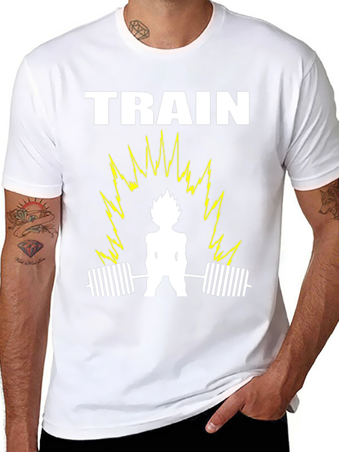 Train Anime Gym T-Shirt - Black
