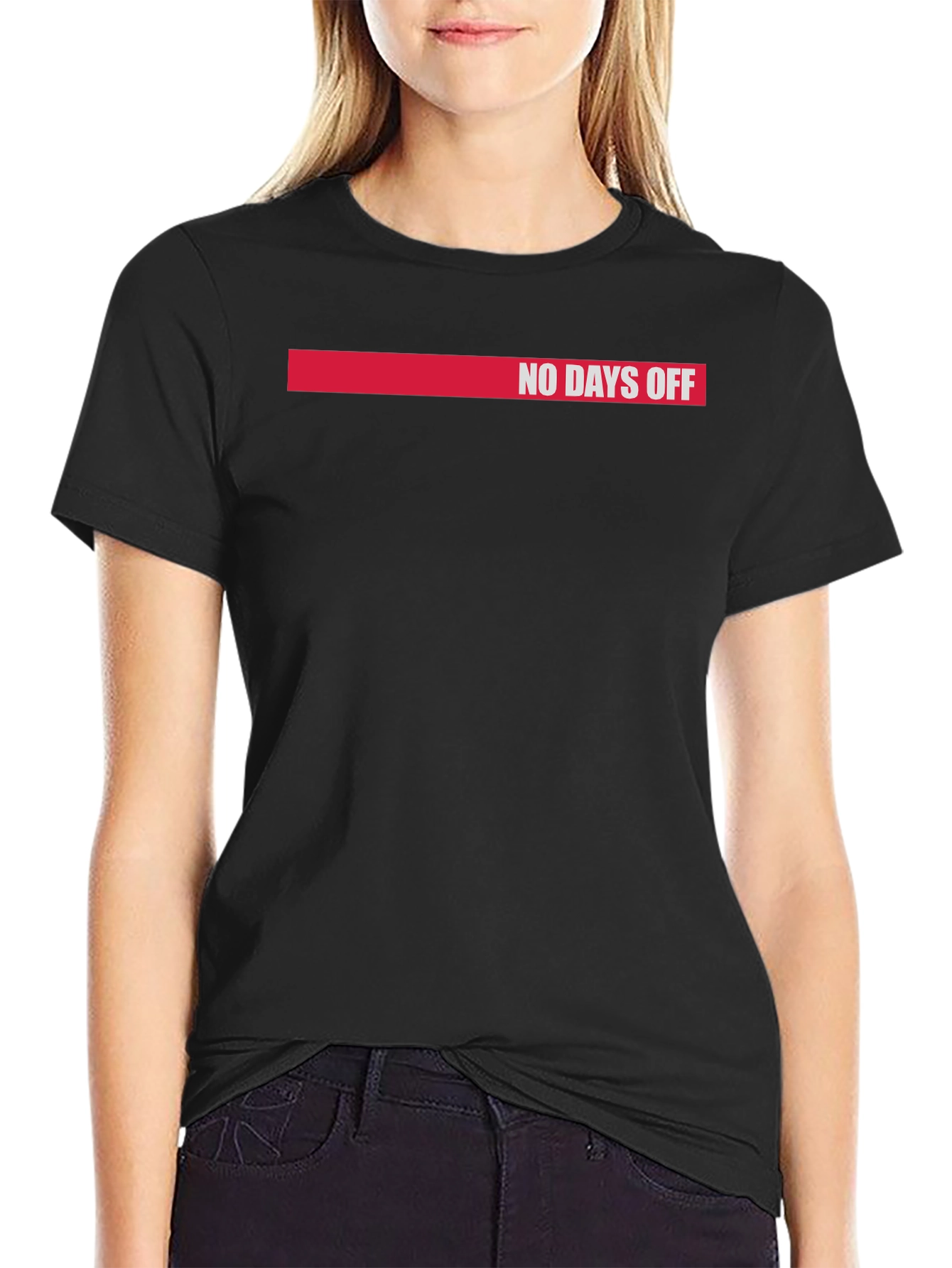 No Days Off Graphic T-Shirt - Black