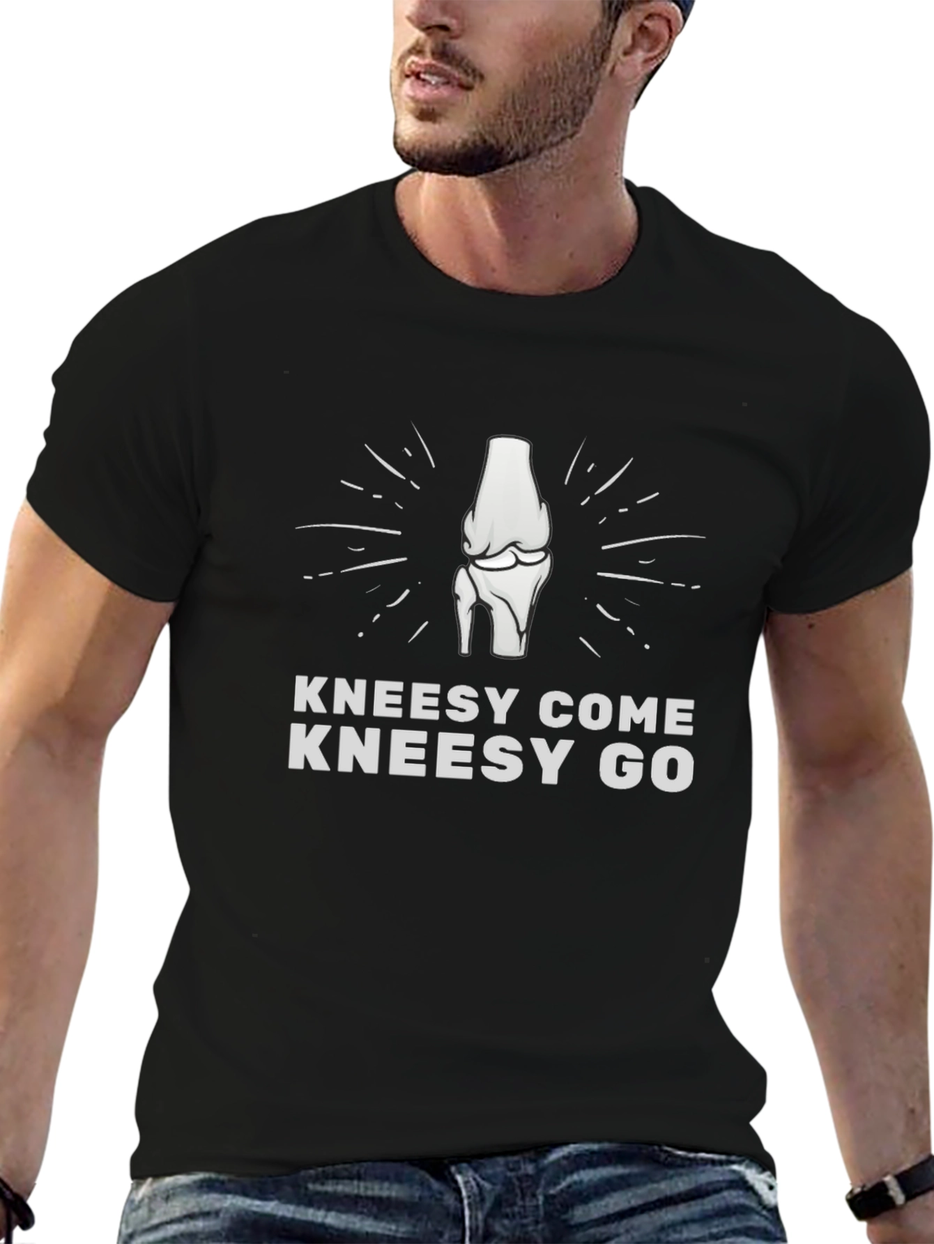 Kneesy Come Kneesy Go T-Shirt - Humorous Tee