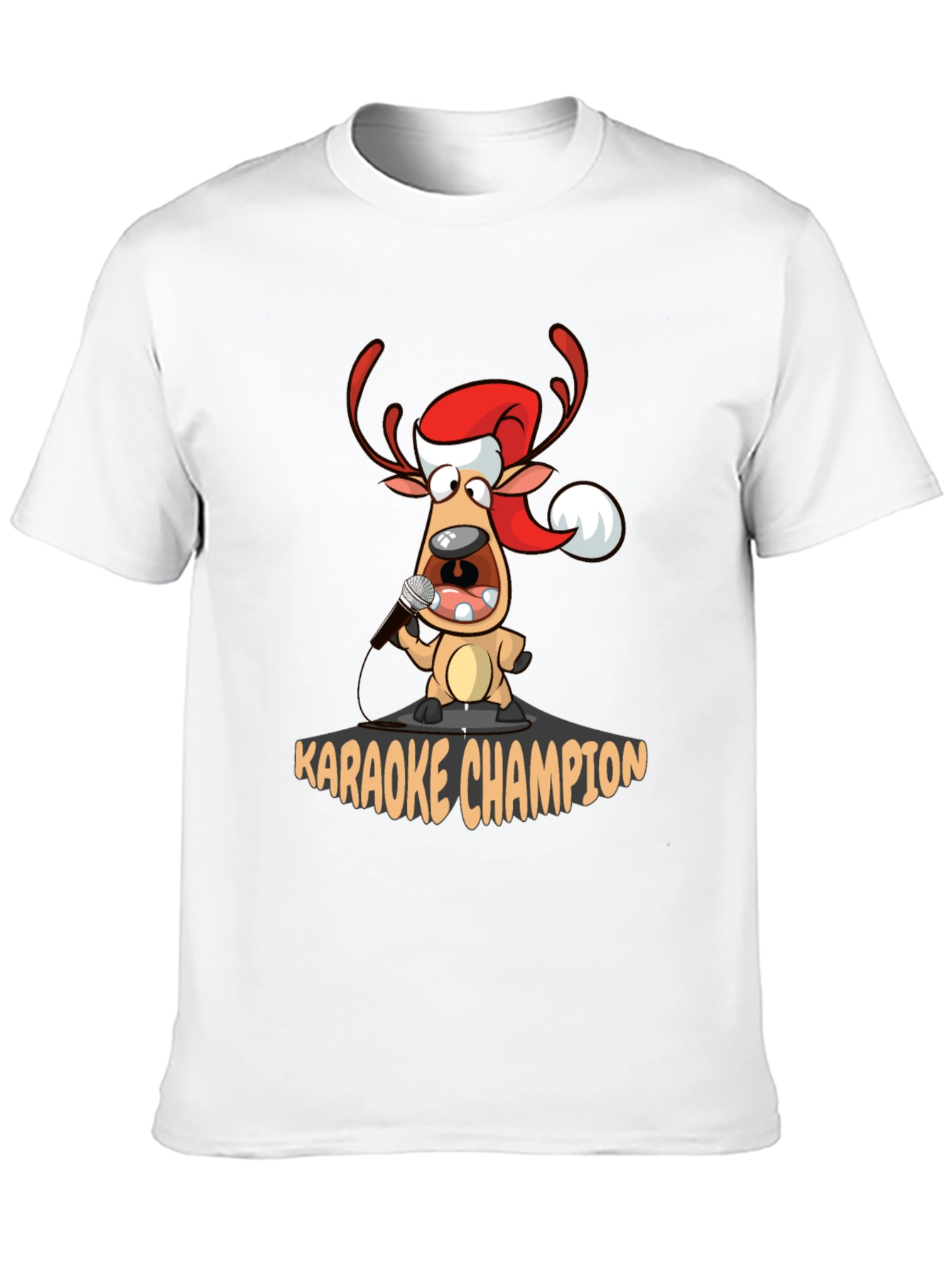 Karaoke Champion Reindeer T-Shirt - Holiday Fun!