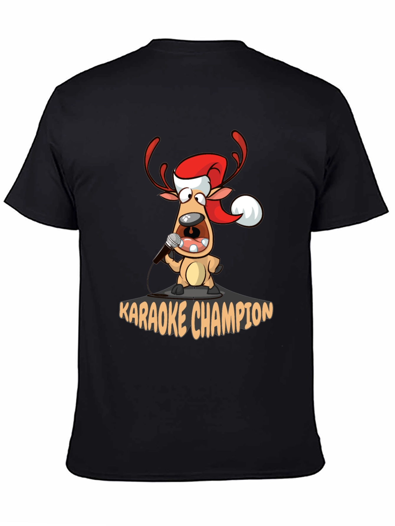 Karaoke Champion Reindeer T-Shirt - Holiday Fun!