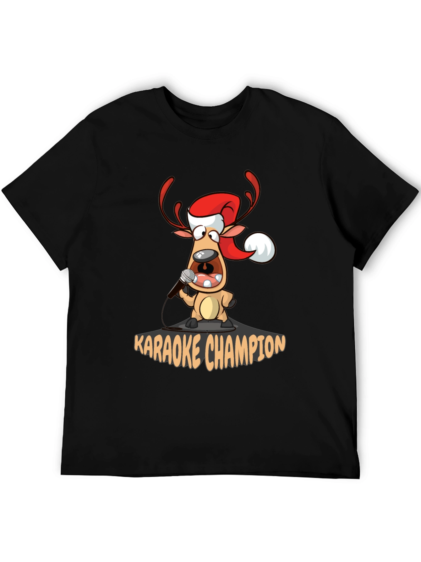 Karaoke Champion Reindeer T-Shirt - Holiday Fun!