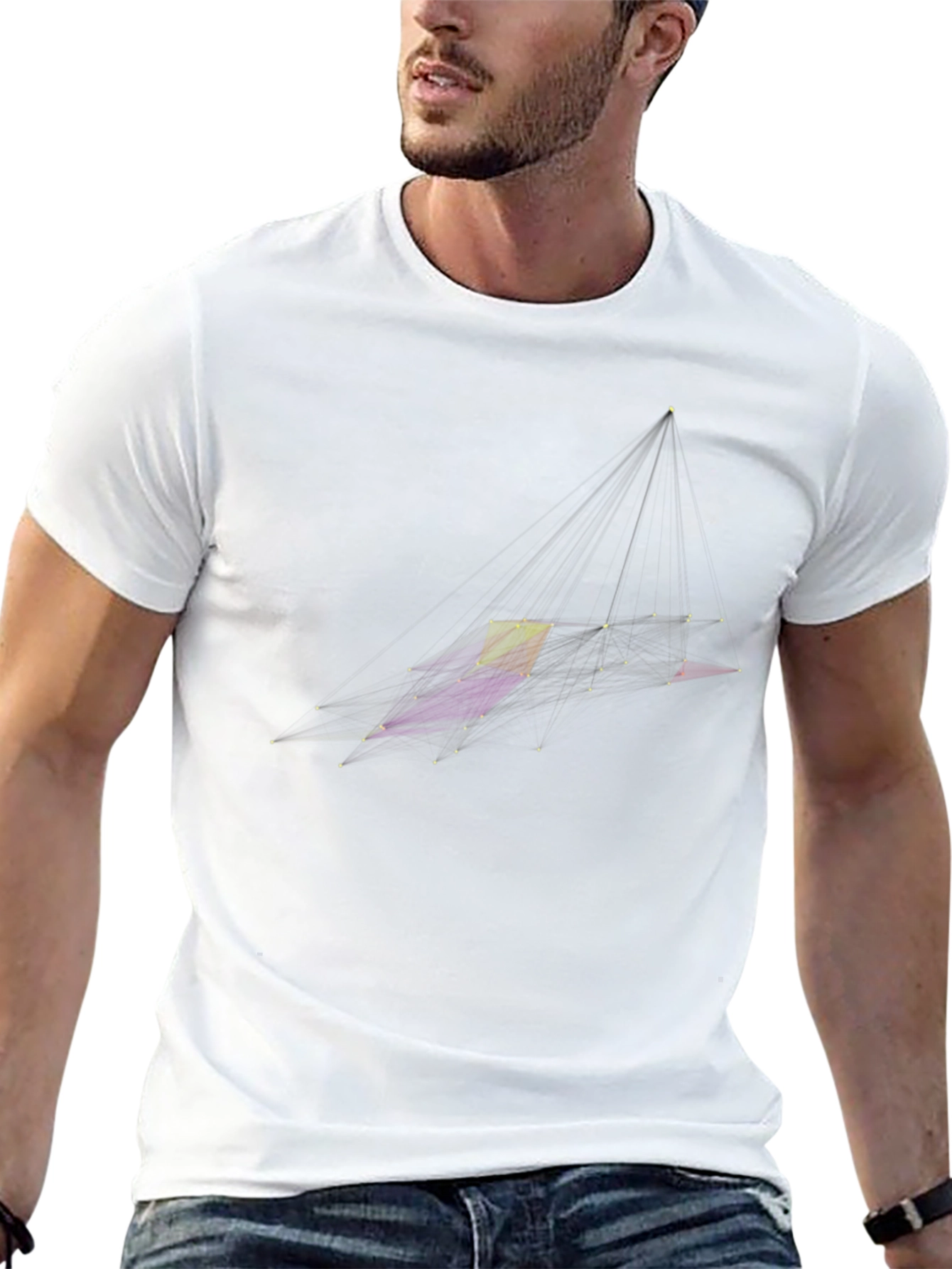 Abstract Geometric Black T-Shirt