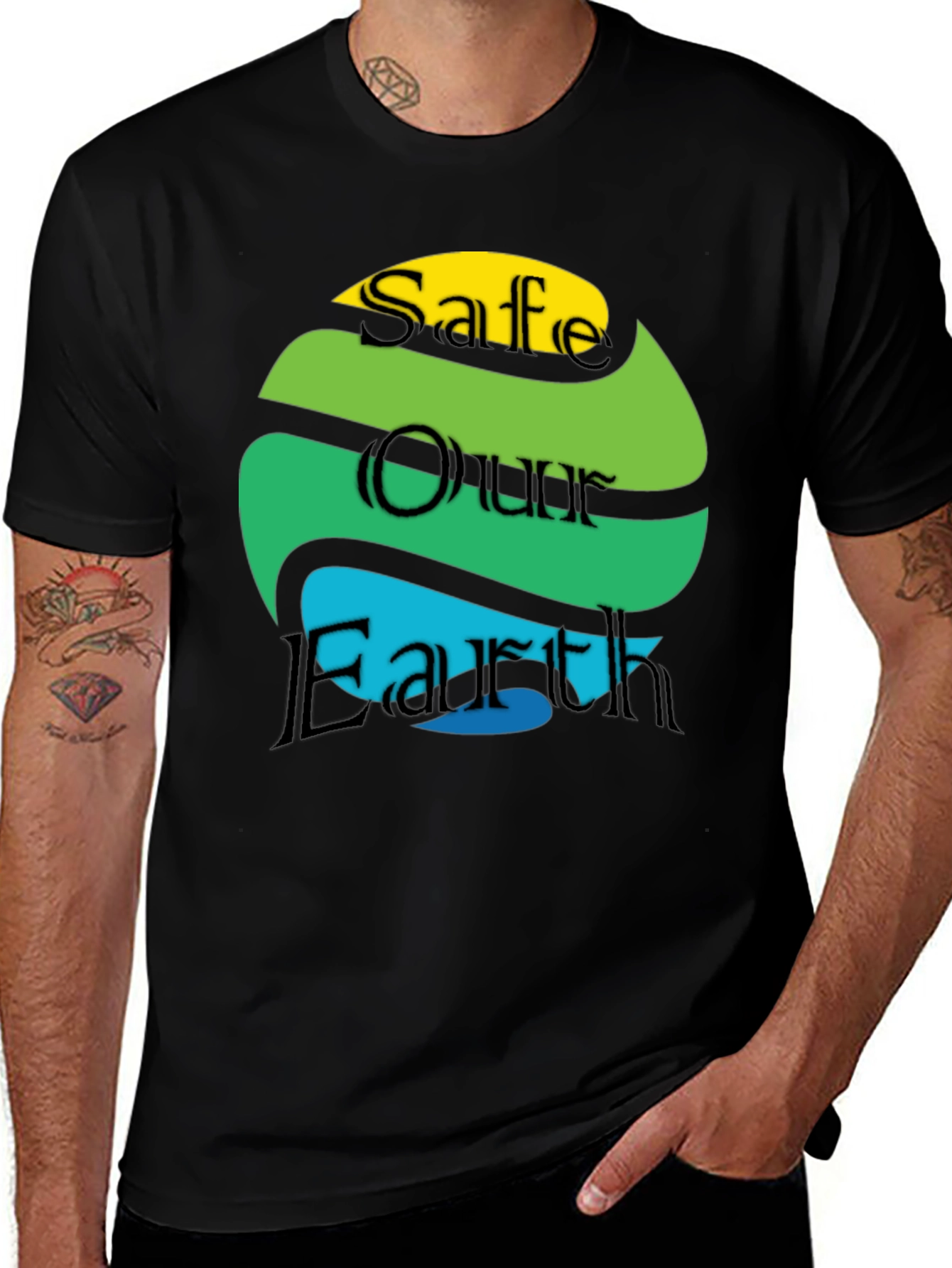 Save Our Earth Graphic Tee - Black