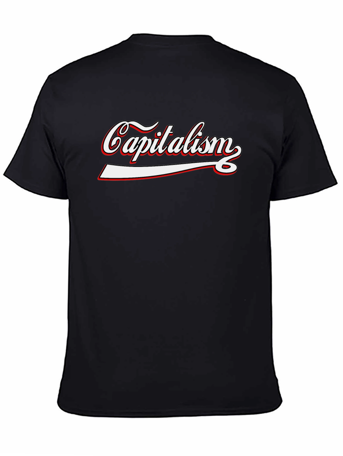 Capitalism Graphic Tee - Black Cotton T-Shirt