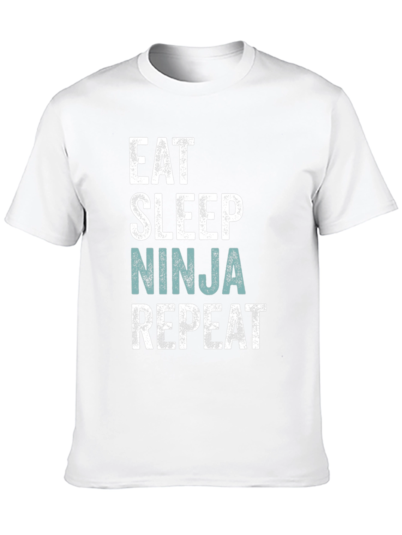 Eat Sleep Ninja Repeat Mens Black T-Shirt