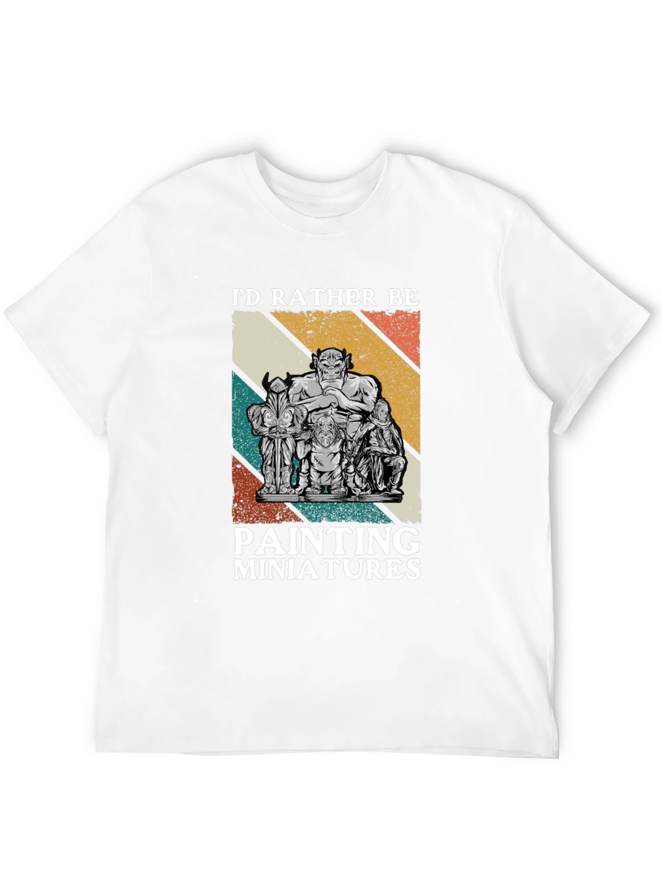 Id Rather Be Painting Miniatures Black T-Shirt