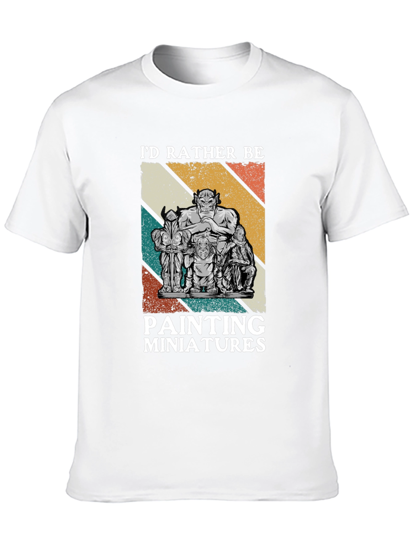Id Rather Be Painting Miniatures Black T-Shirt