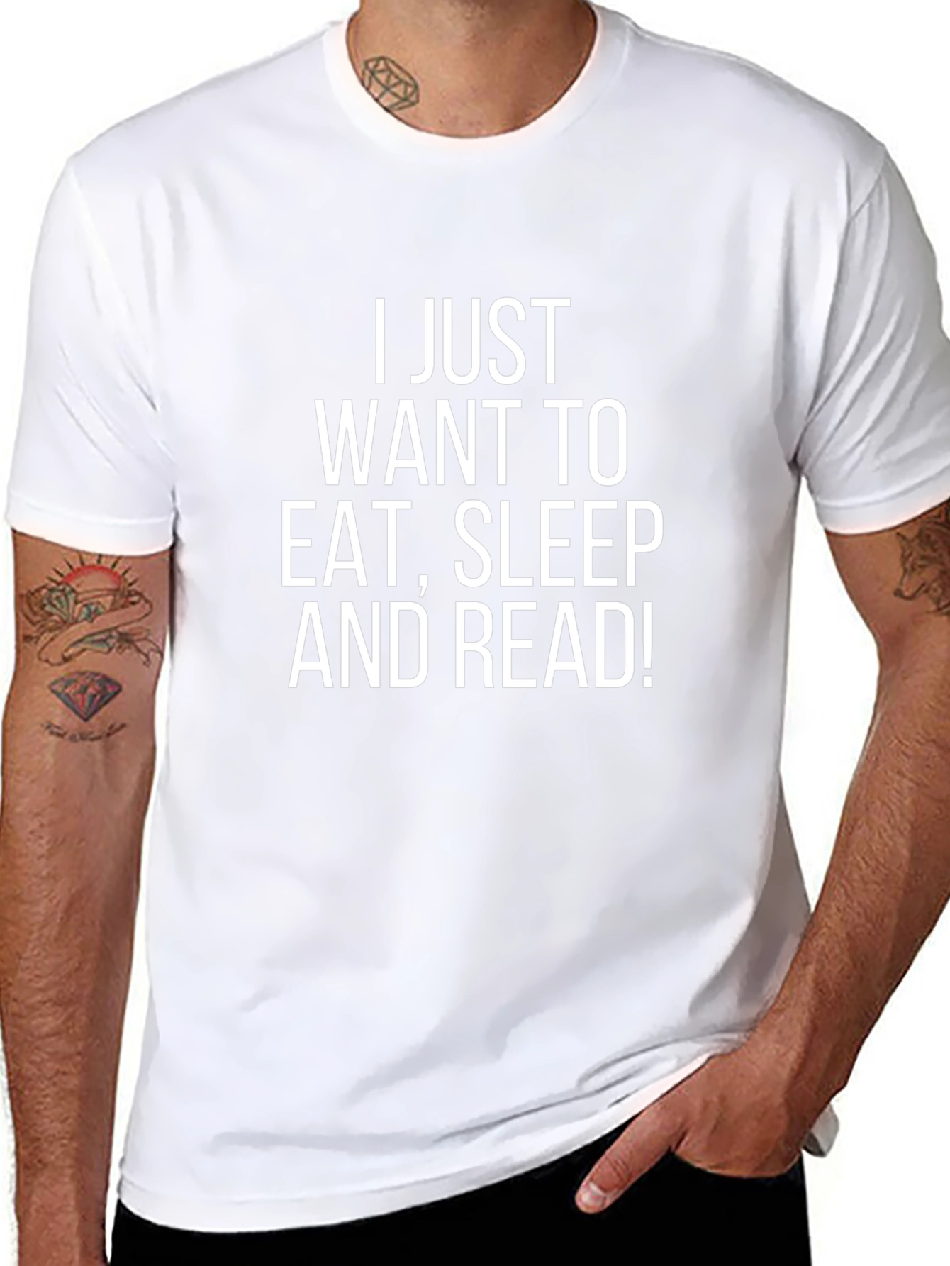 Eat Sleep Read! Black Graphic Tee