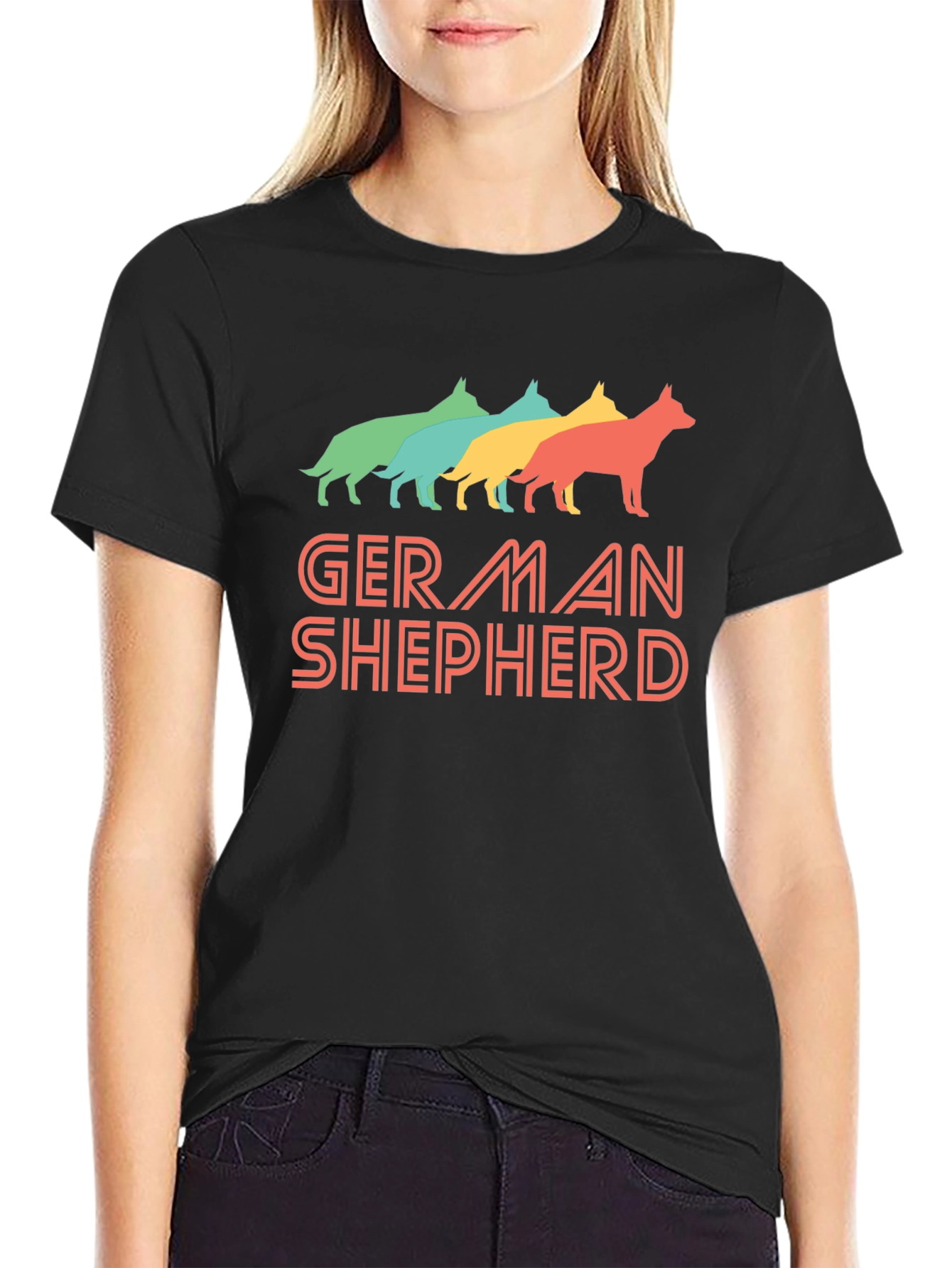 German Shepherd Dog Silhouette T-Shirt