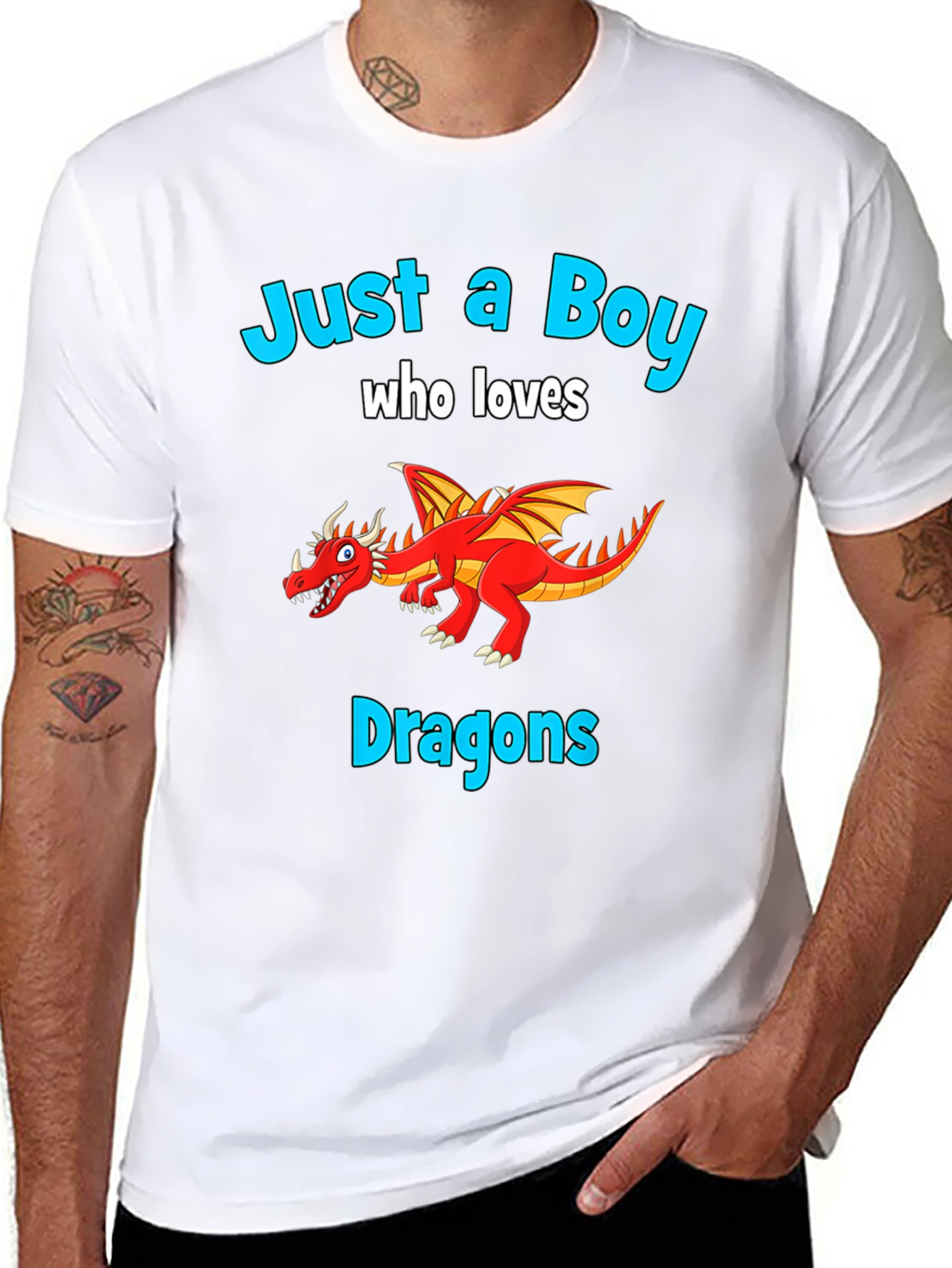 Boy Who Loves Dragons T-Shirt - Graphic Tee