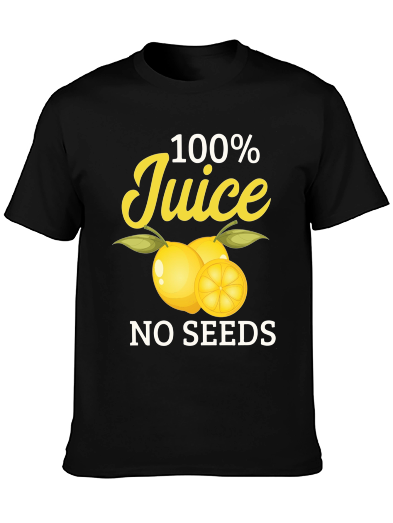 100% Juice No Seeds Black T-Shirt