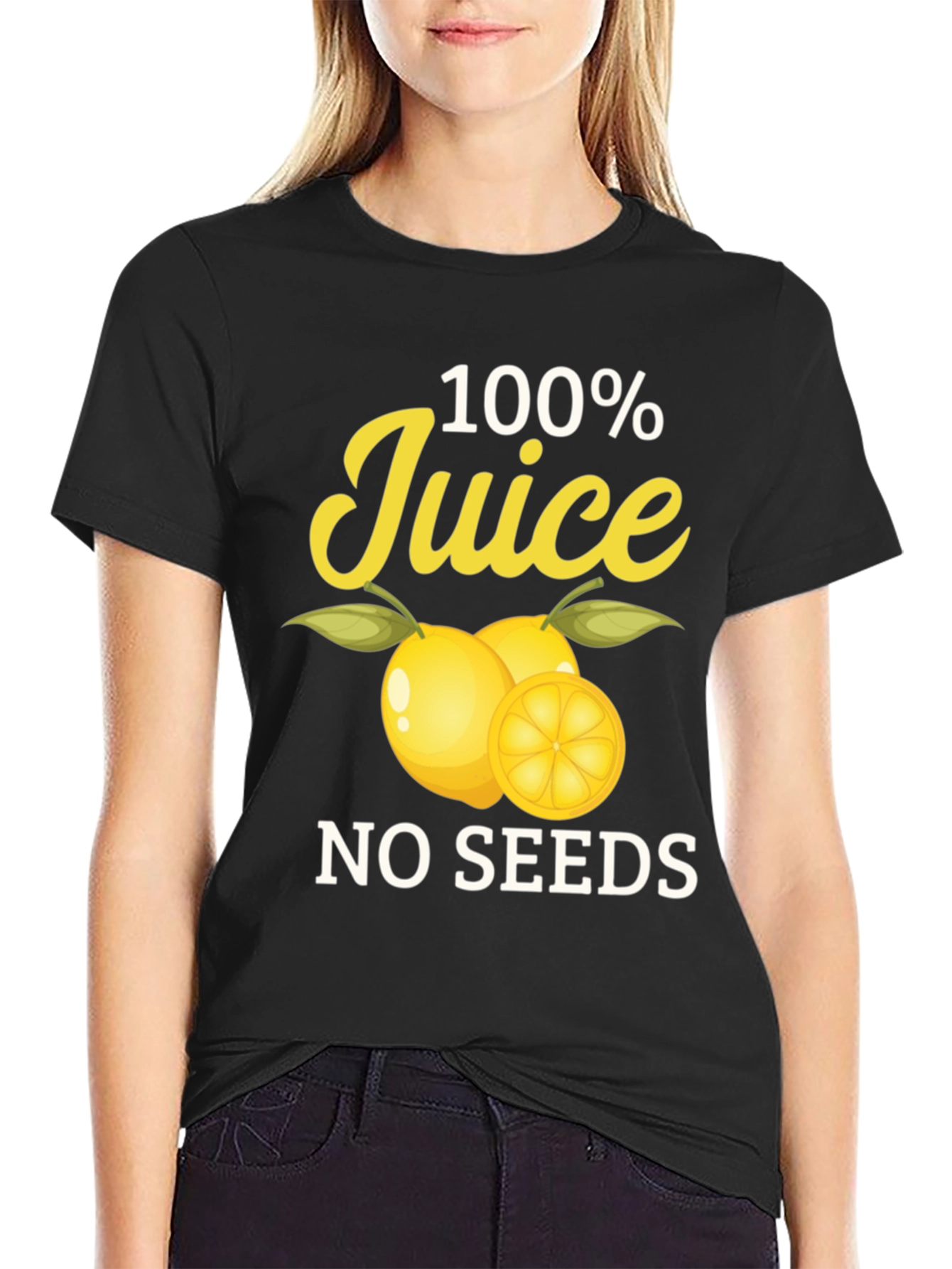 100% Juice No Seeds Black T-Shirt
