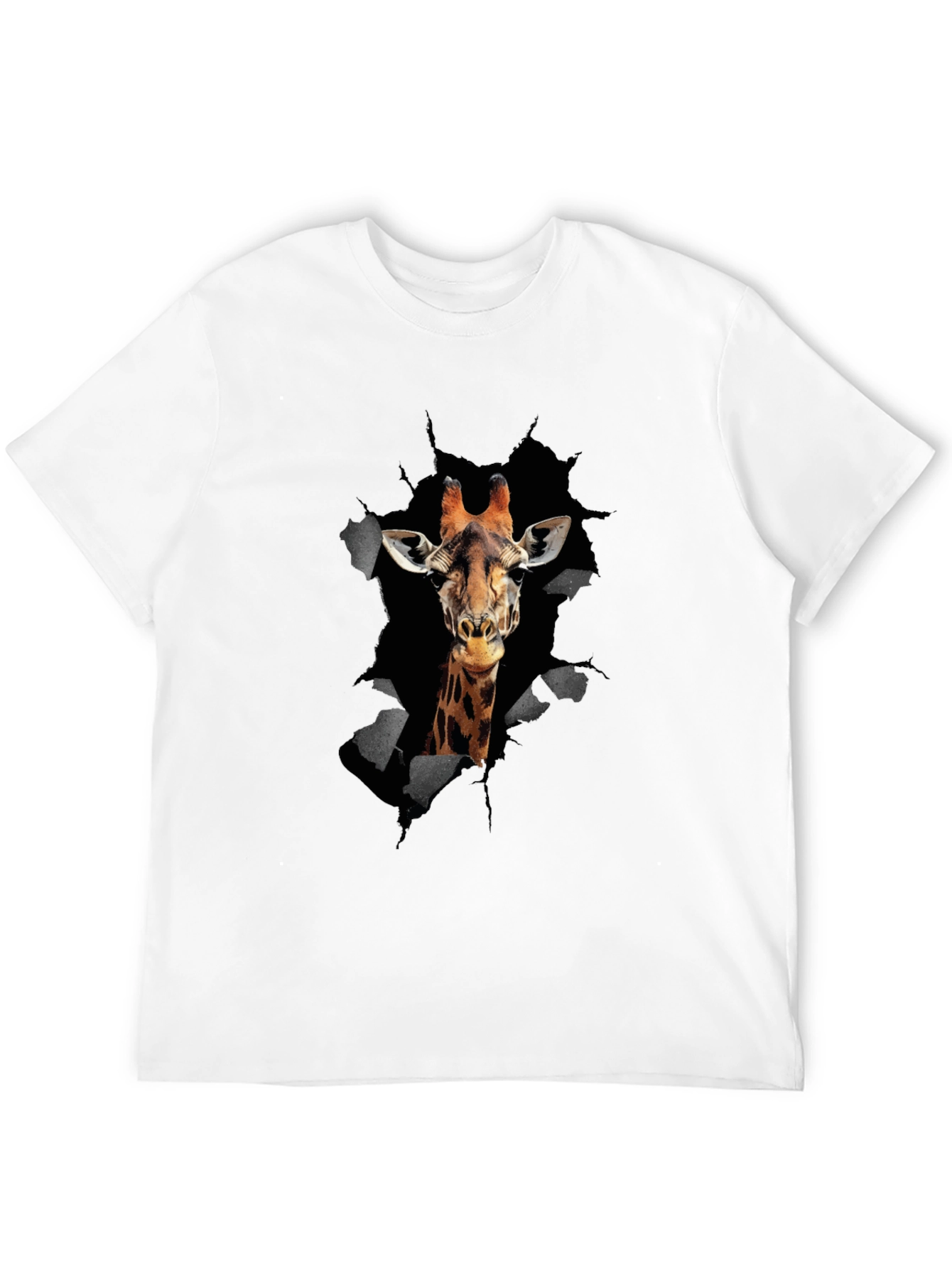 Giraffe Graphic Print Mens T-Shirt