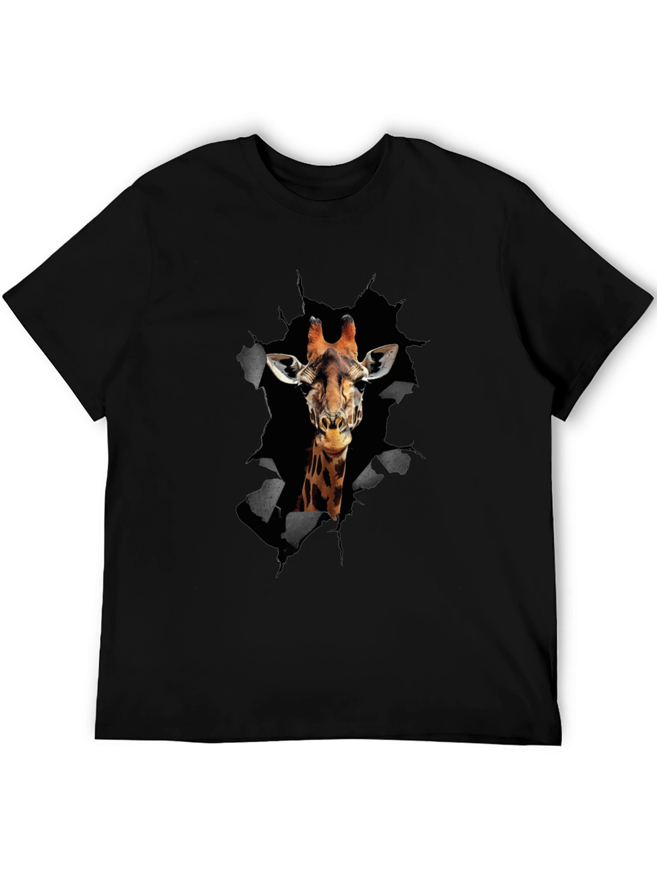 Giraffe Graphic Print Mens T-Shirt