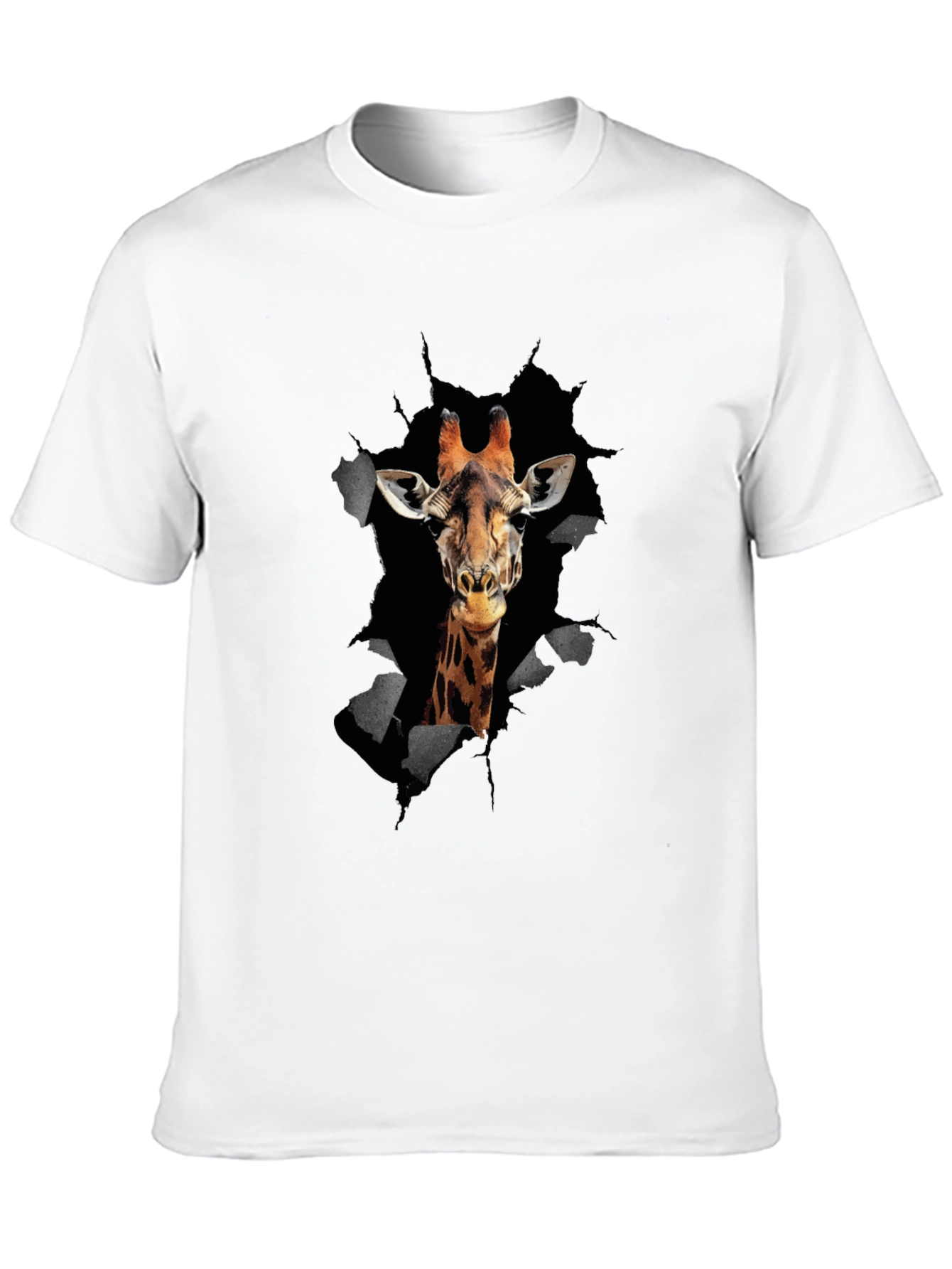 Giraffe Graphic Print Mens T-Shirt