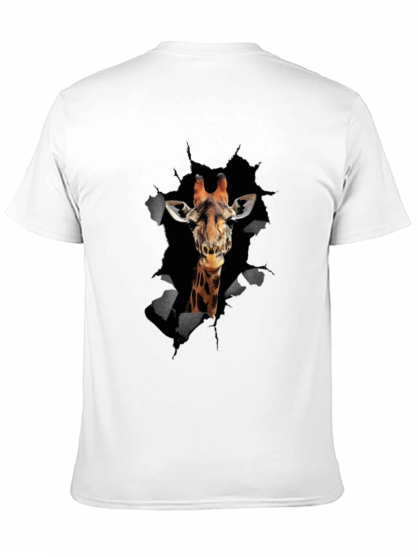 Giraffe Graphic Print Mens T-Shirt