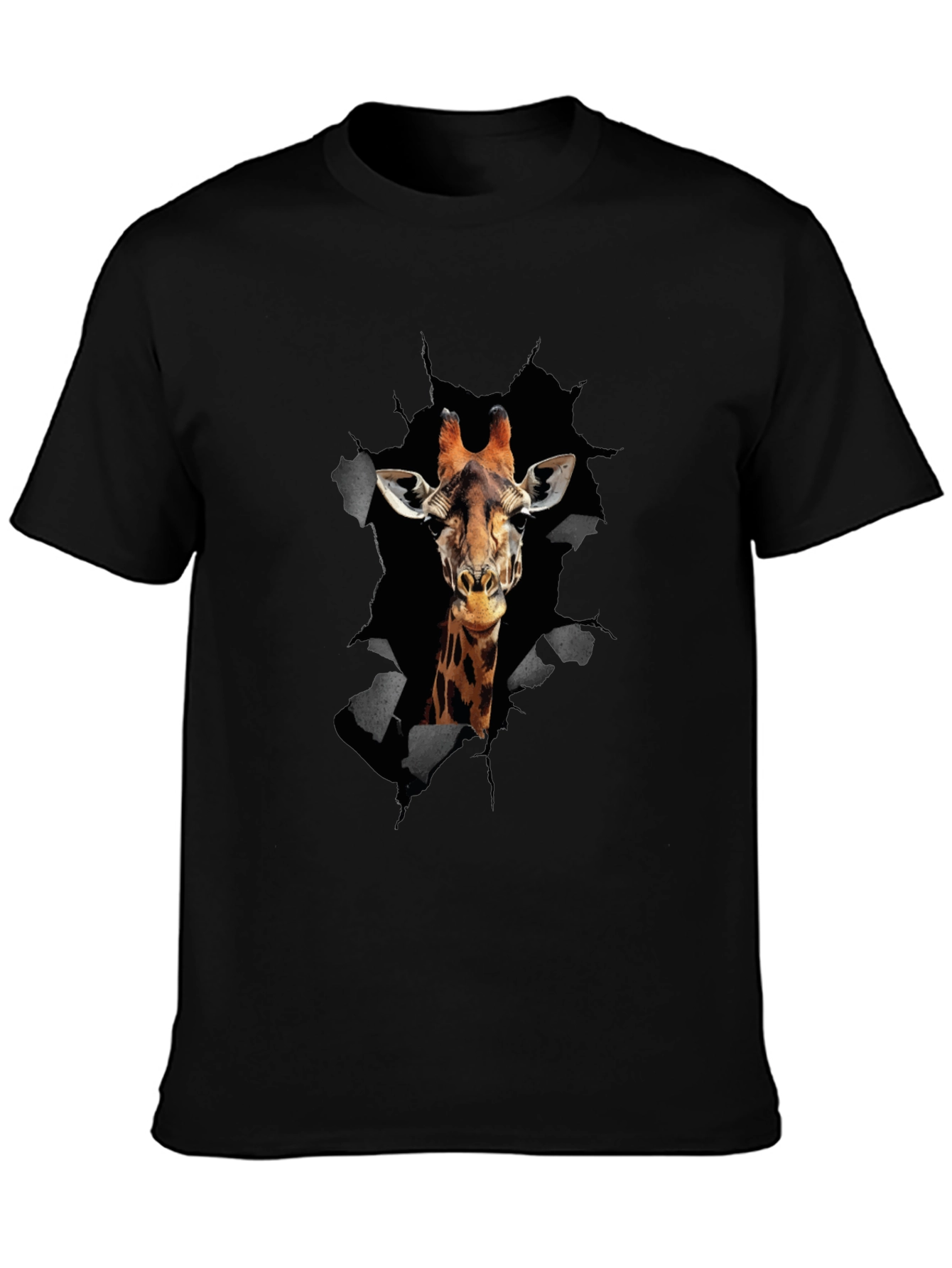 Giraffe Graphic Print Mens T-Shirt