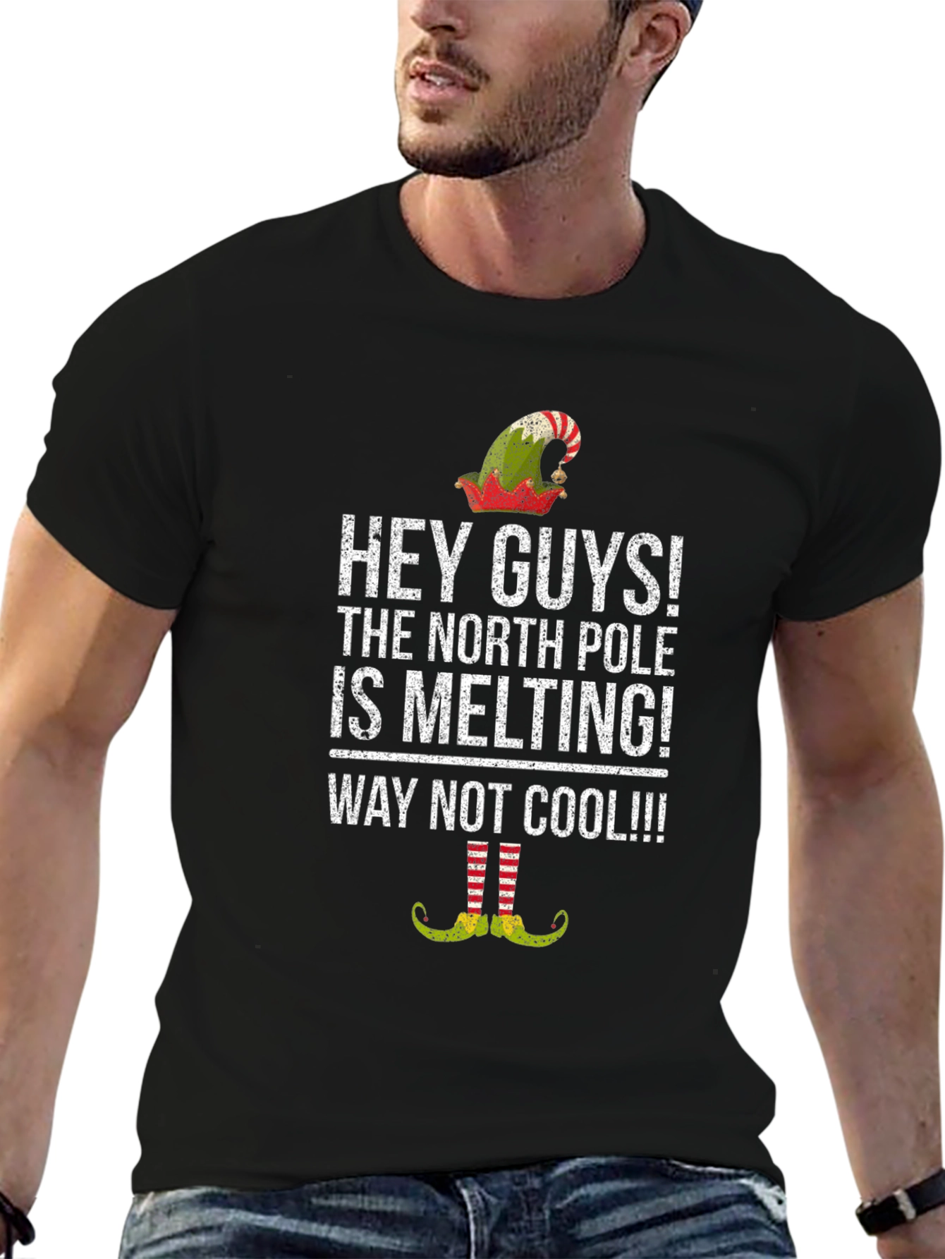 Humorous North Pole Melting Graphic Tee