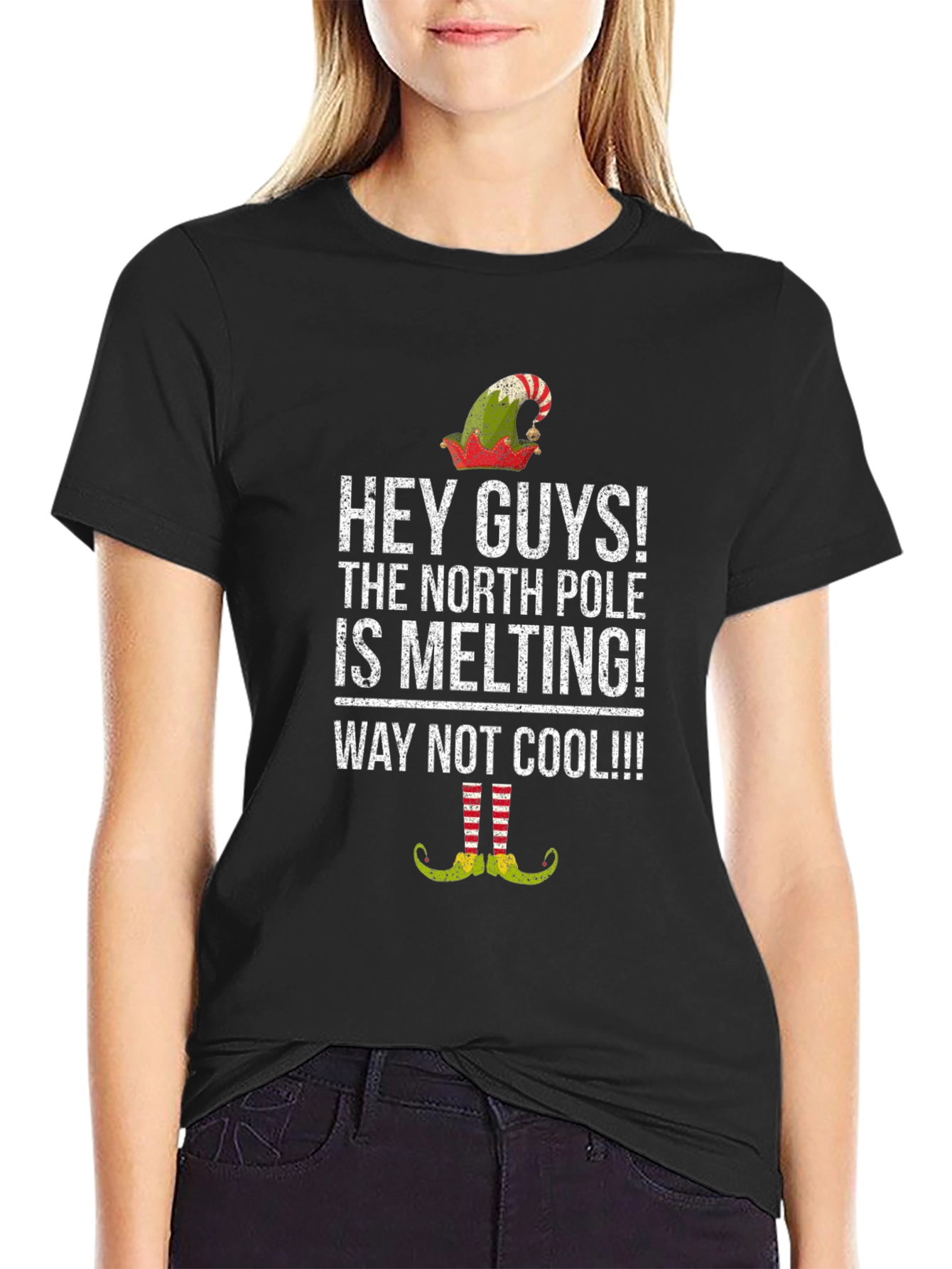 Humorous North Pole Melting Graphic Tee