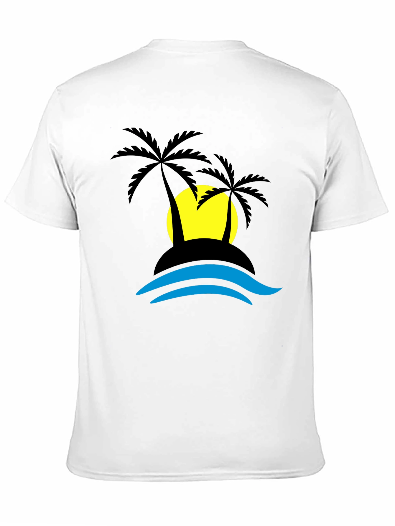 Tropical Island T-Shirt - Black Graphic Tee