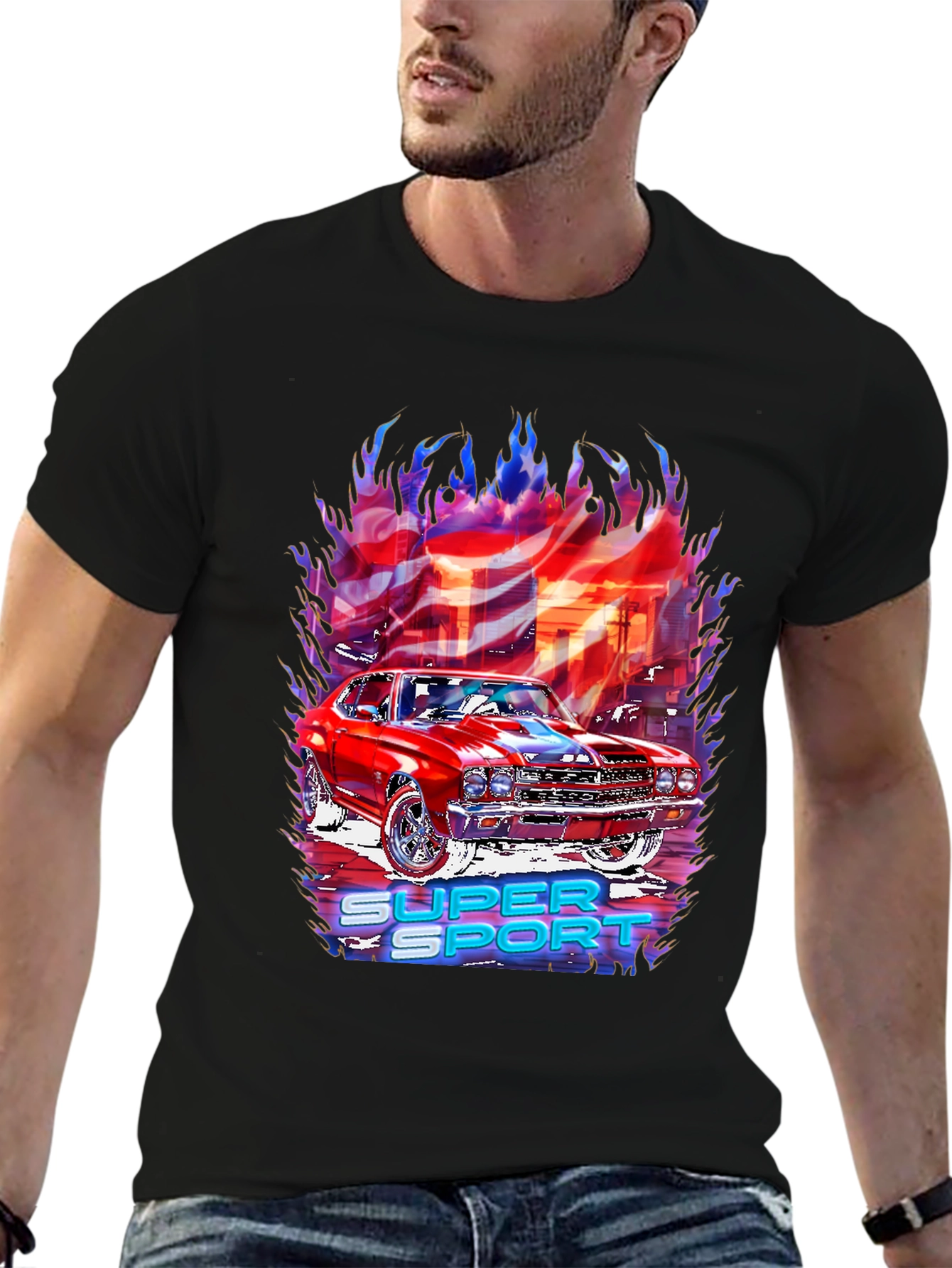 Super Sport Car Graphic T-Shirt