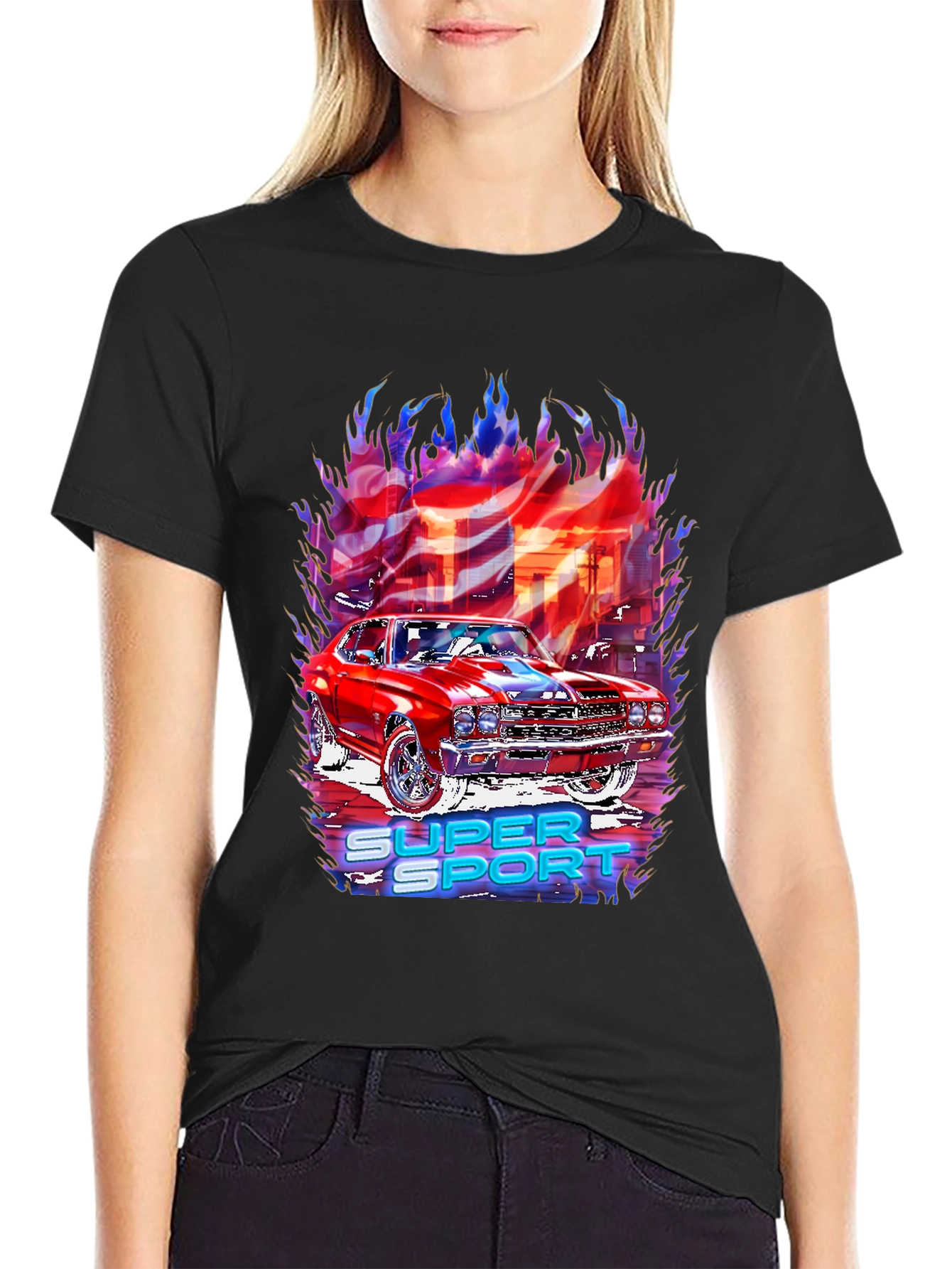 Super Sport Car Graphic T-Shirt